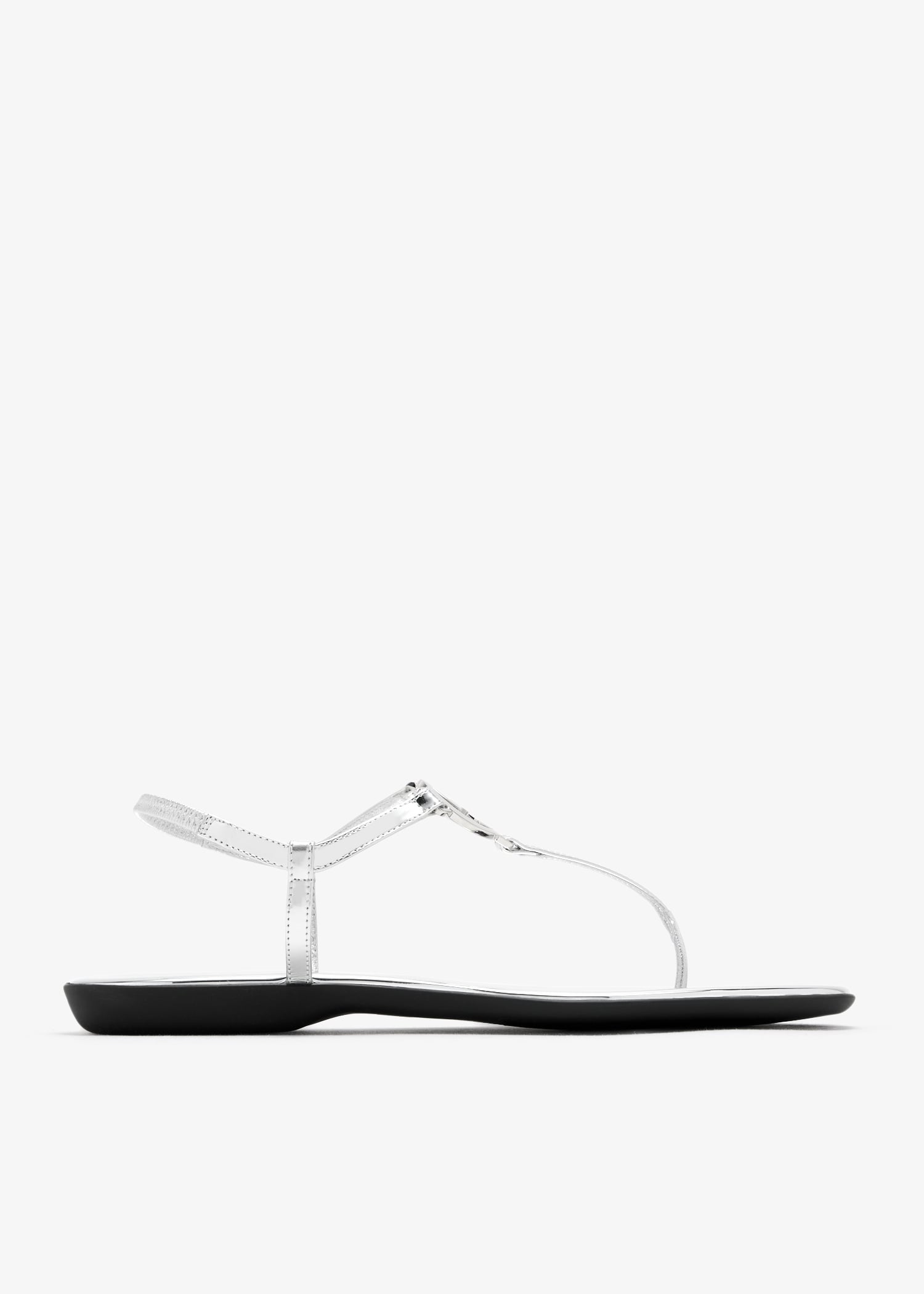 

Interlocking G thong sandals, Silver