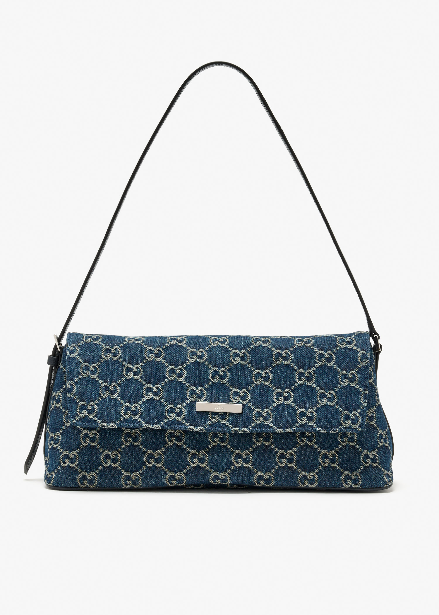 

Logo plaque medium shoulder bag, Blue