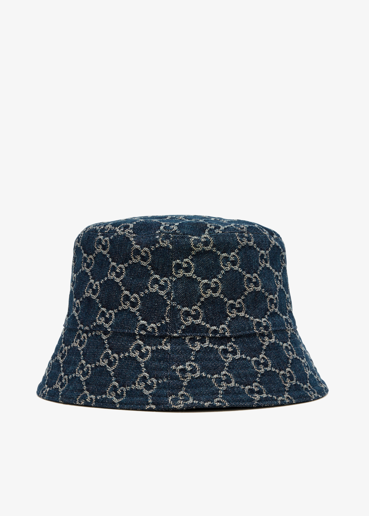 

GG cotton denim bucket hat, Navy