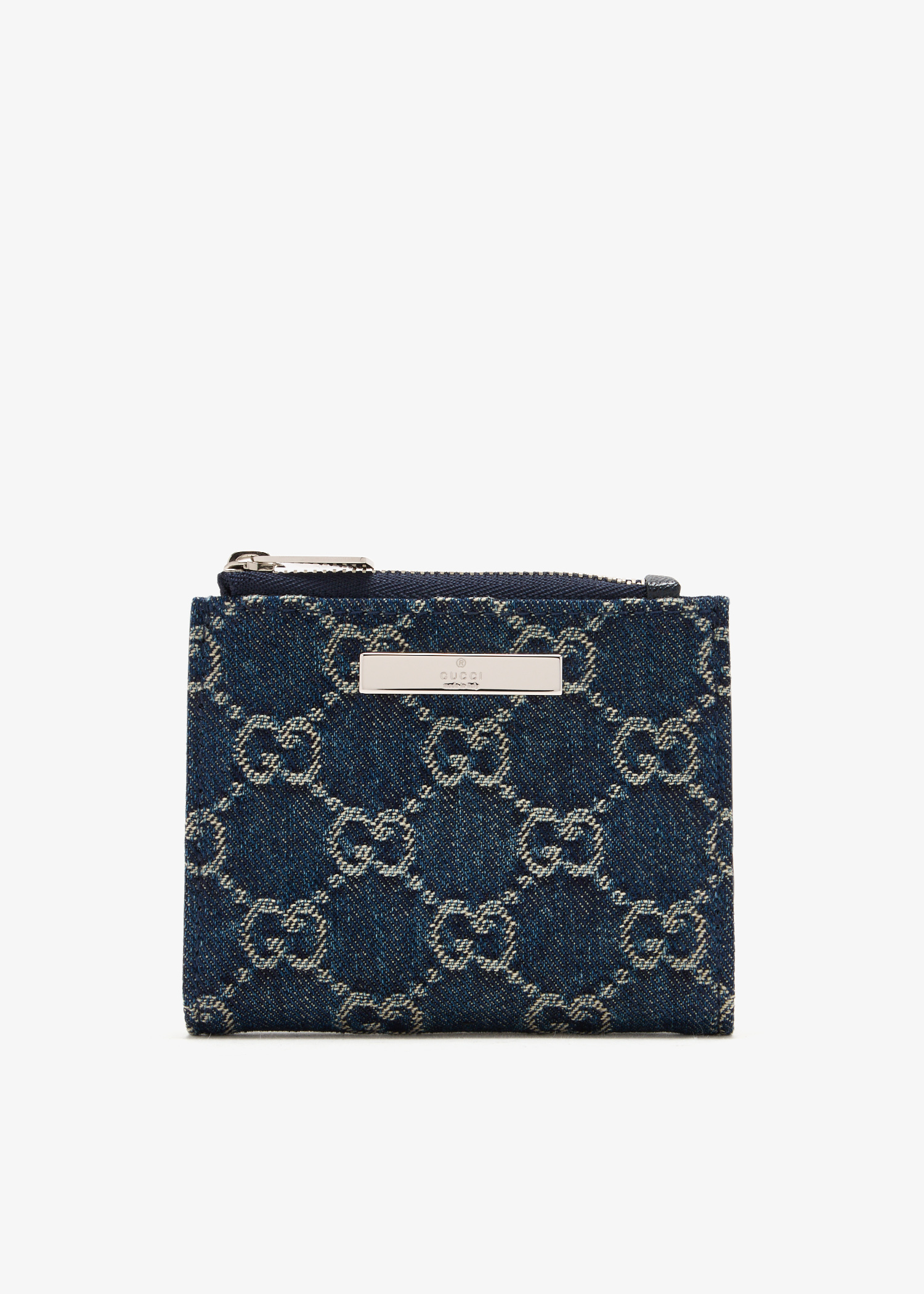 

Logo plaque small wallet, Blue