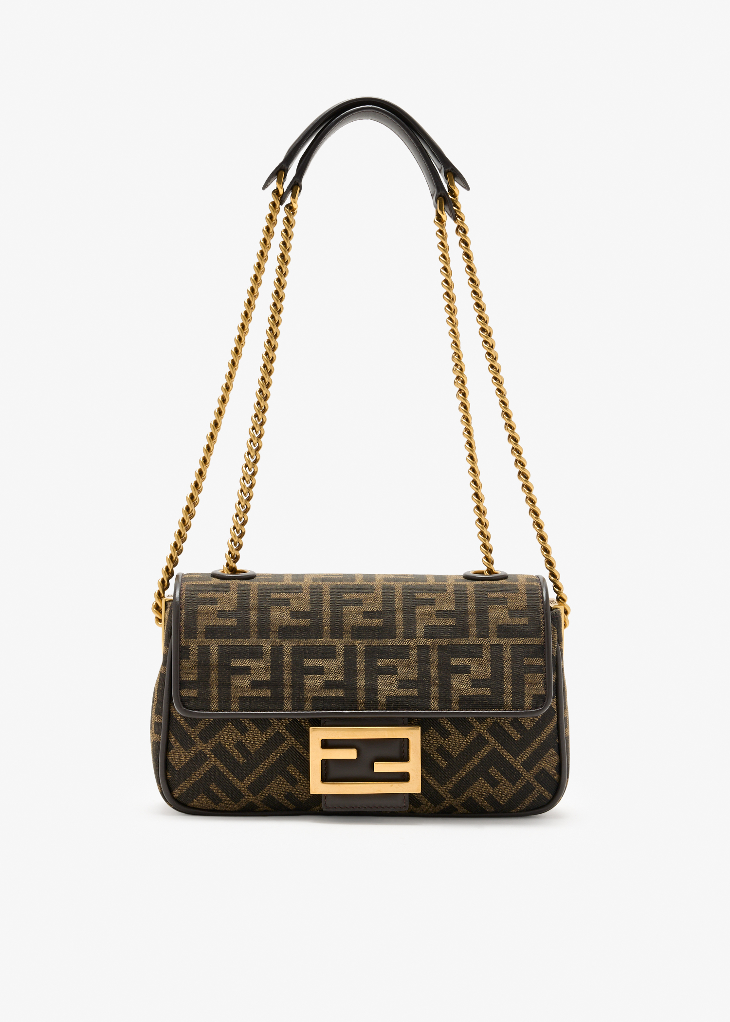 

Baguette midi chain bag, Printed