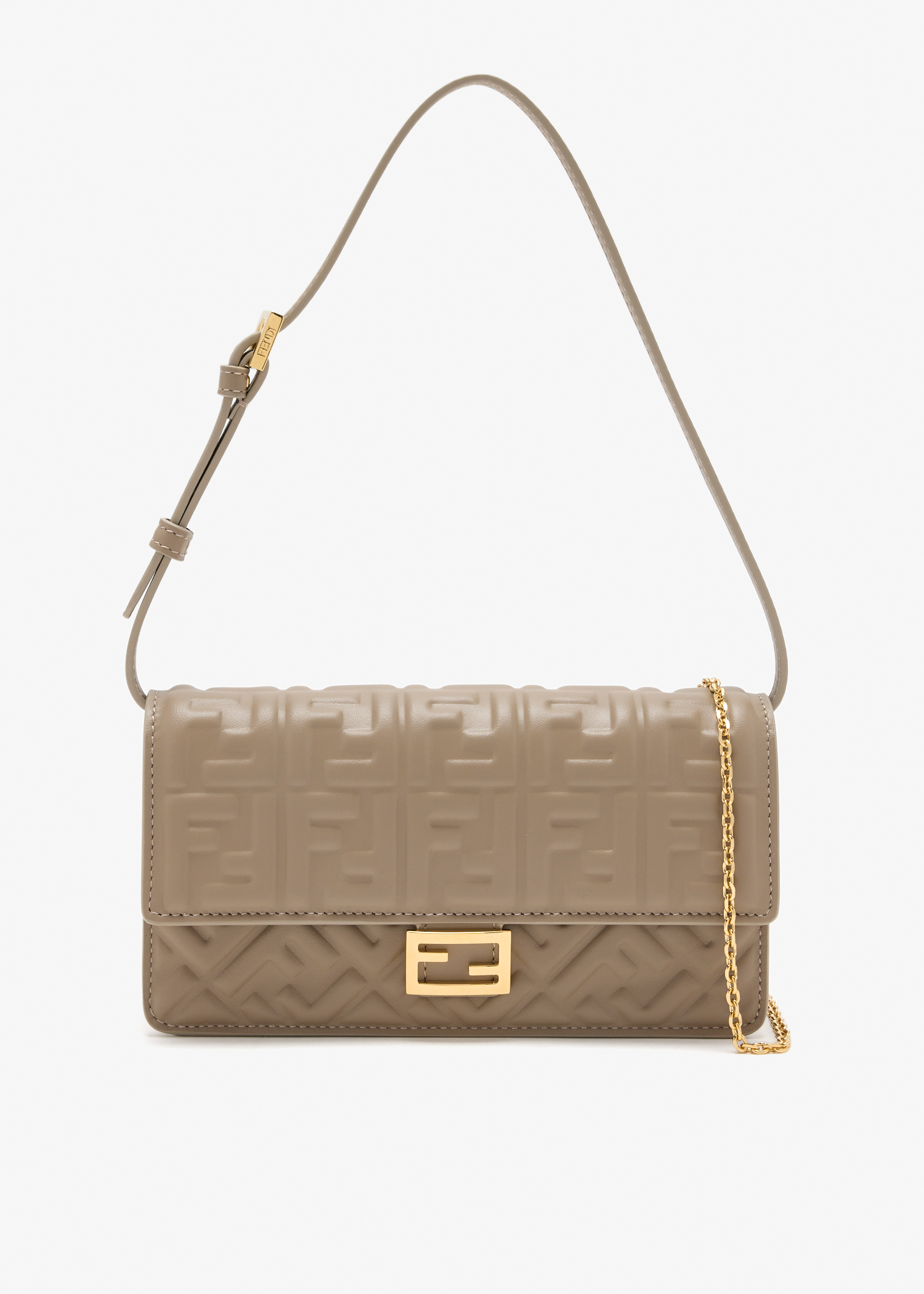 

Baguette chain wallet, Taupe