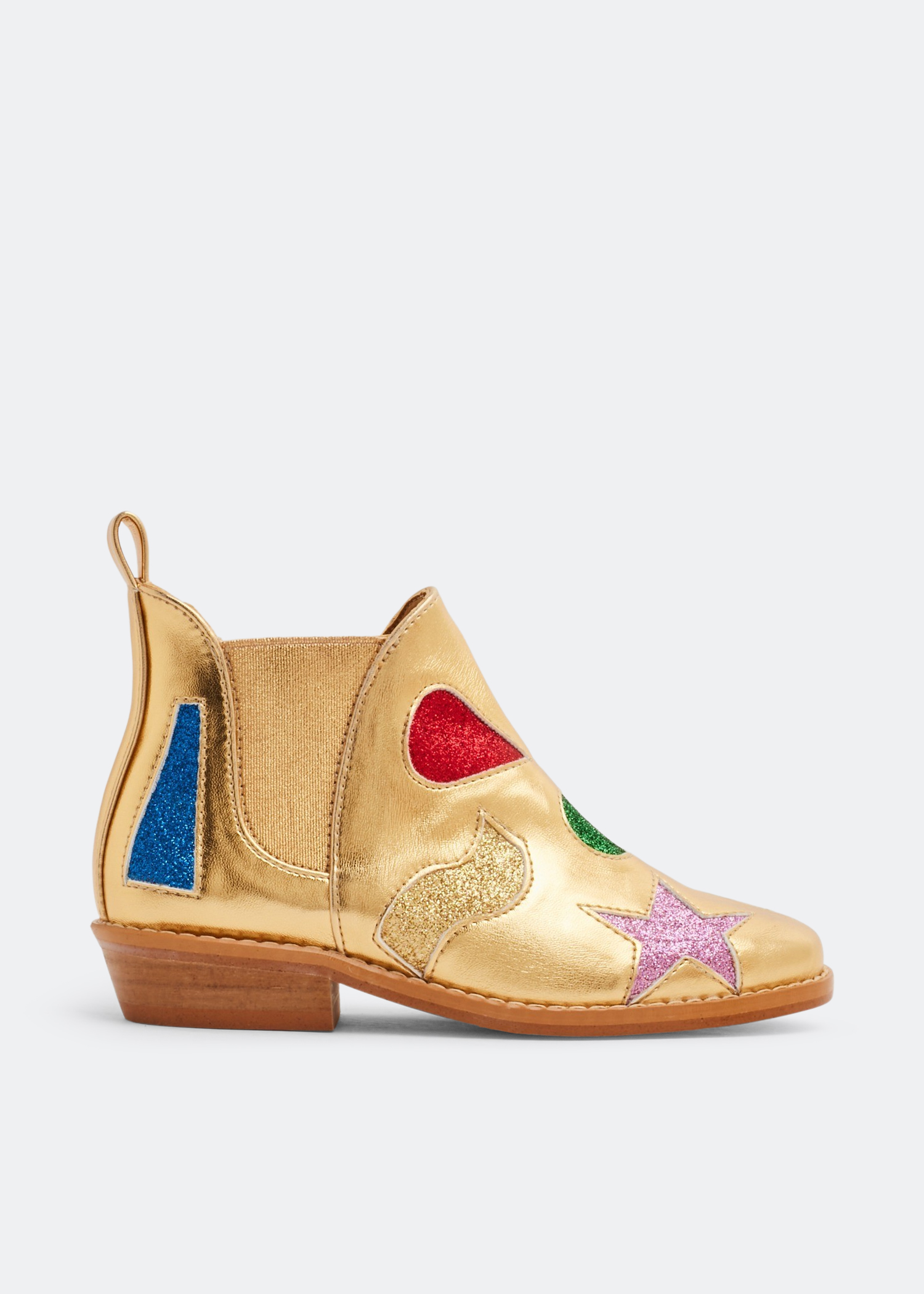 Stella McCartney Glitter Chelsea boots for Girl Gold in UAE Level Shoes