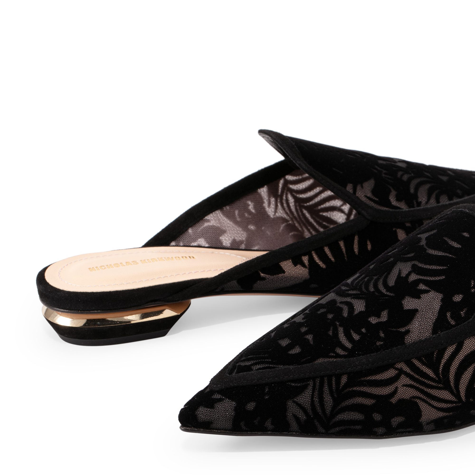 

Beya flat mules, Black