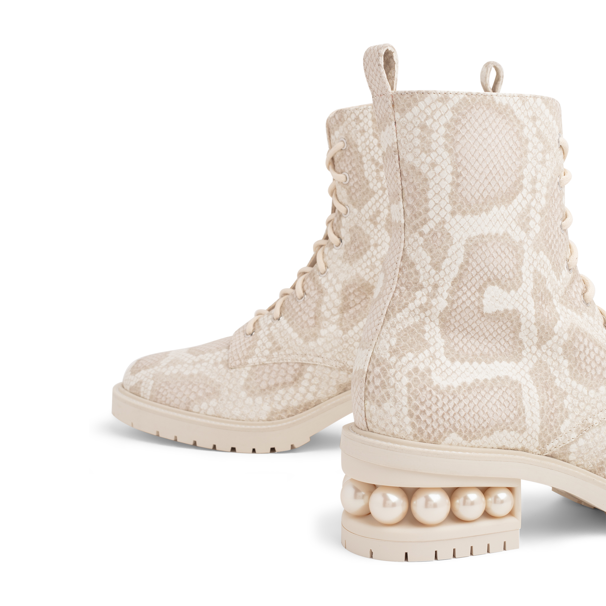 Nicholas Kirkwood Casati Pearl combat boots for Women Animal