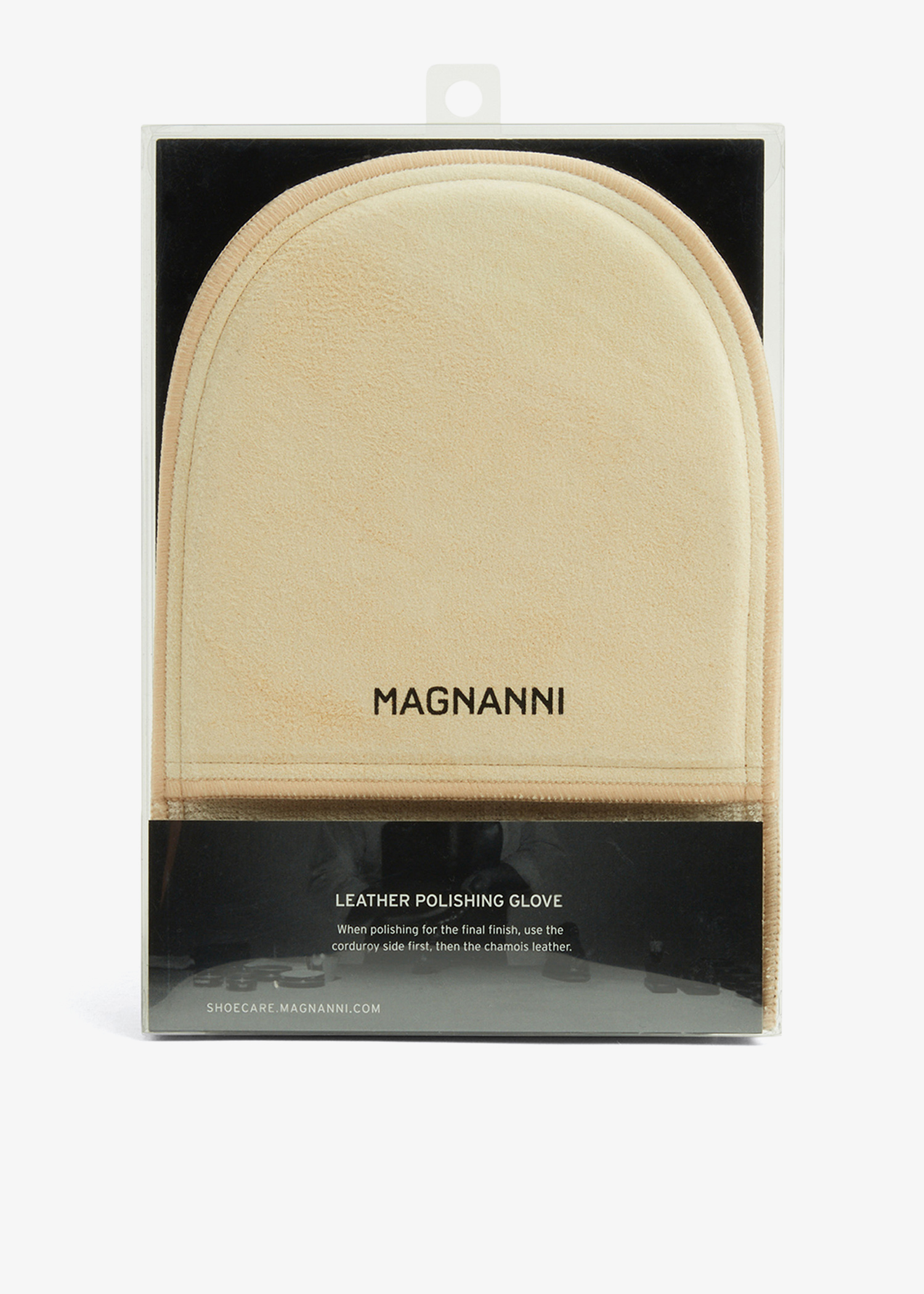 

Leather polishing glove, Beige