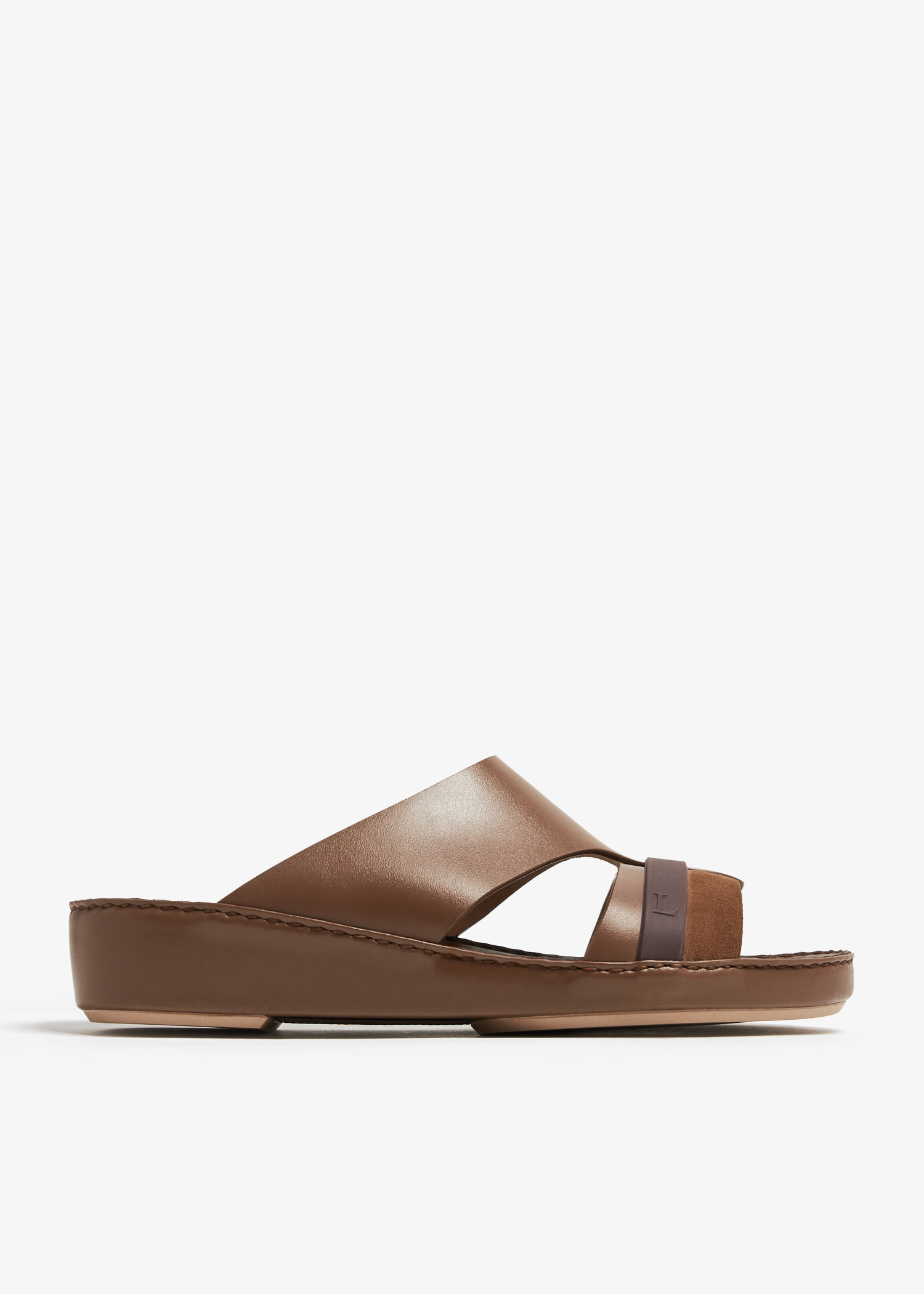 

Rubber Grip sandals, Brown