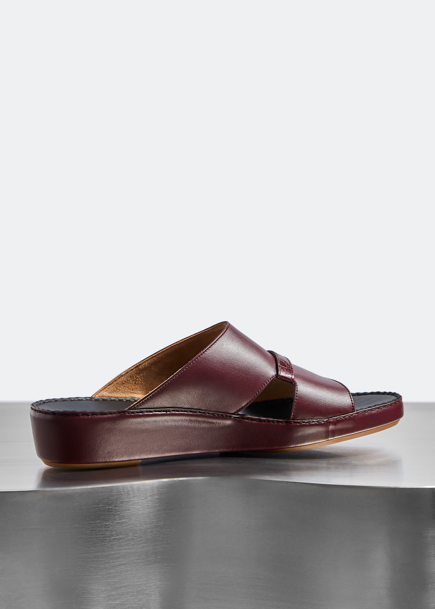 Laggar x Level Shoes Strap sandals for Men Burgundy in UAE Level Shoes