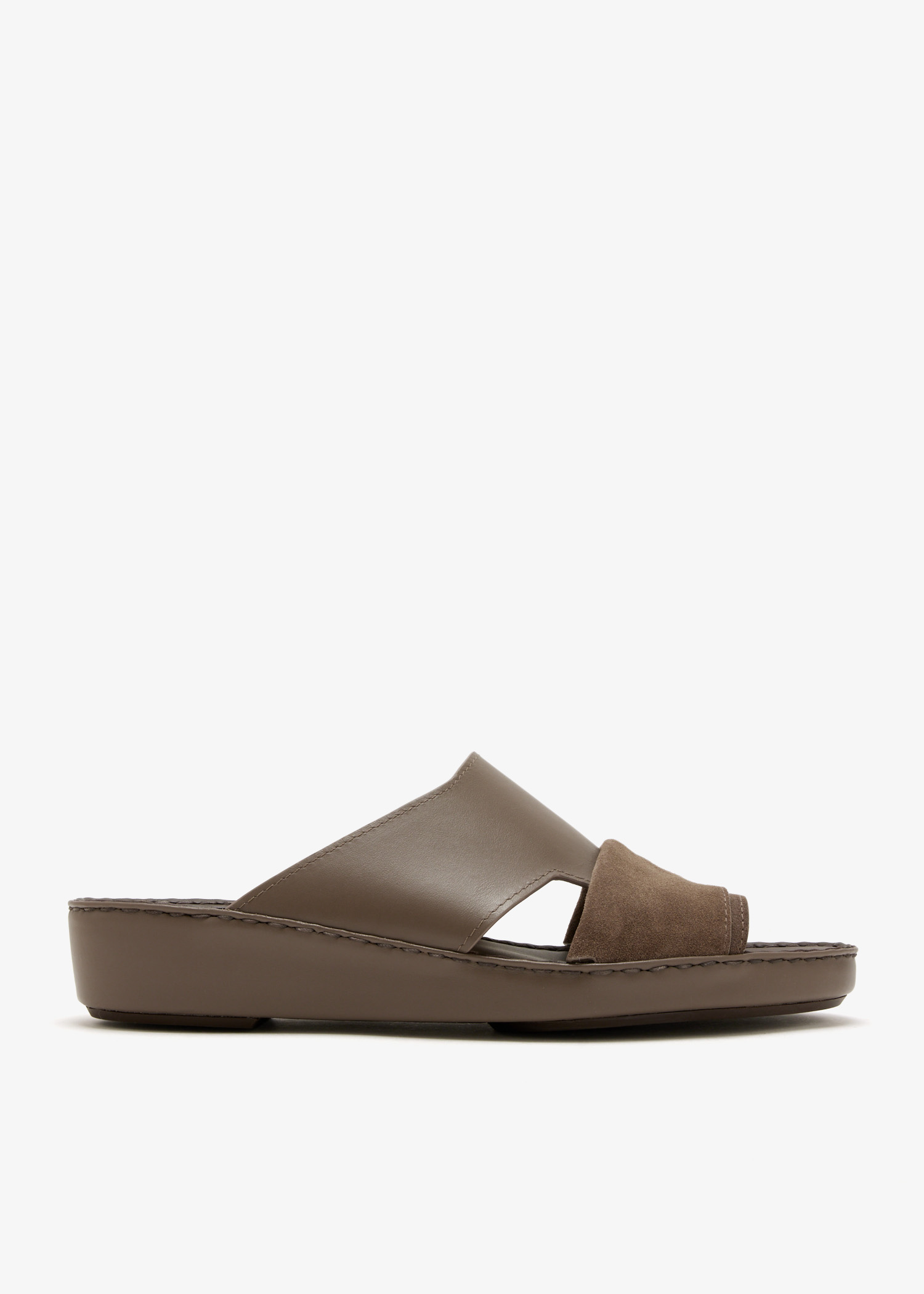 

Fold Box sandals, Taupe