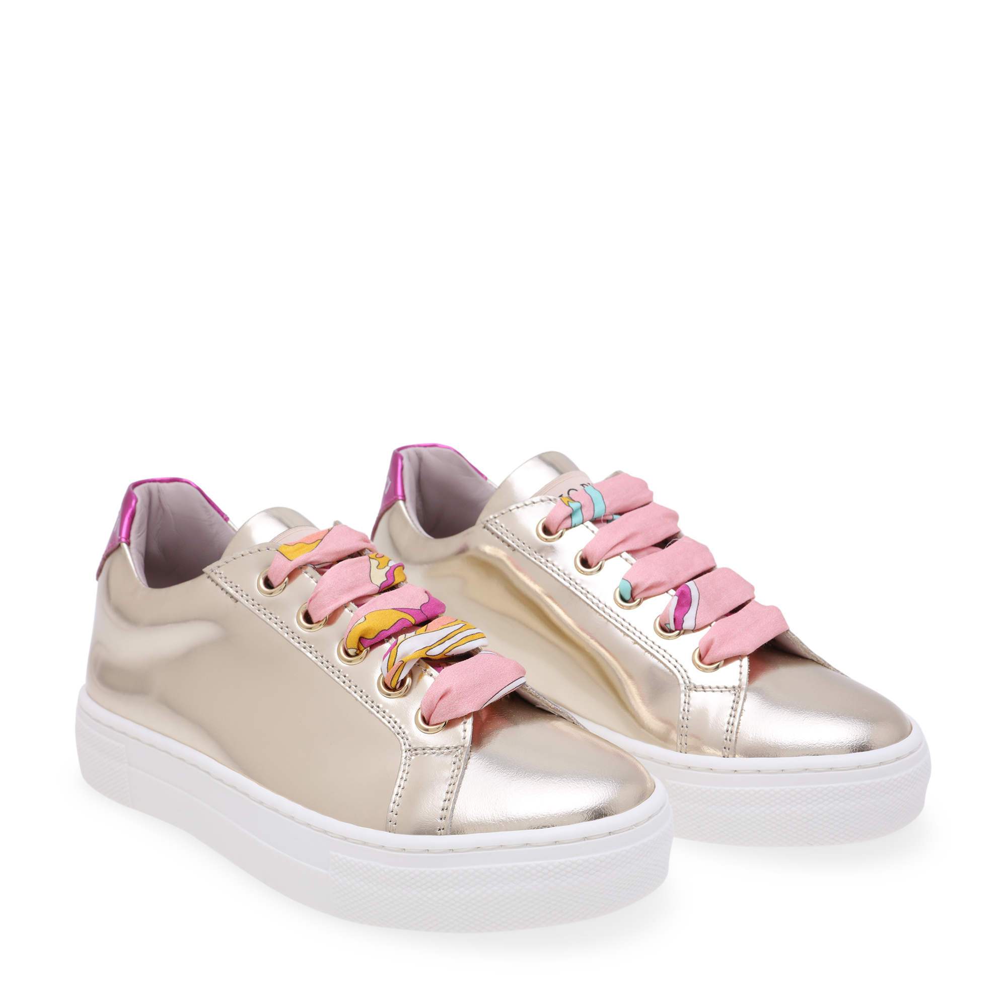 

Leather sneakers, Gold