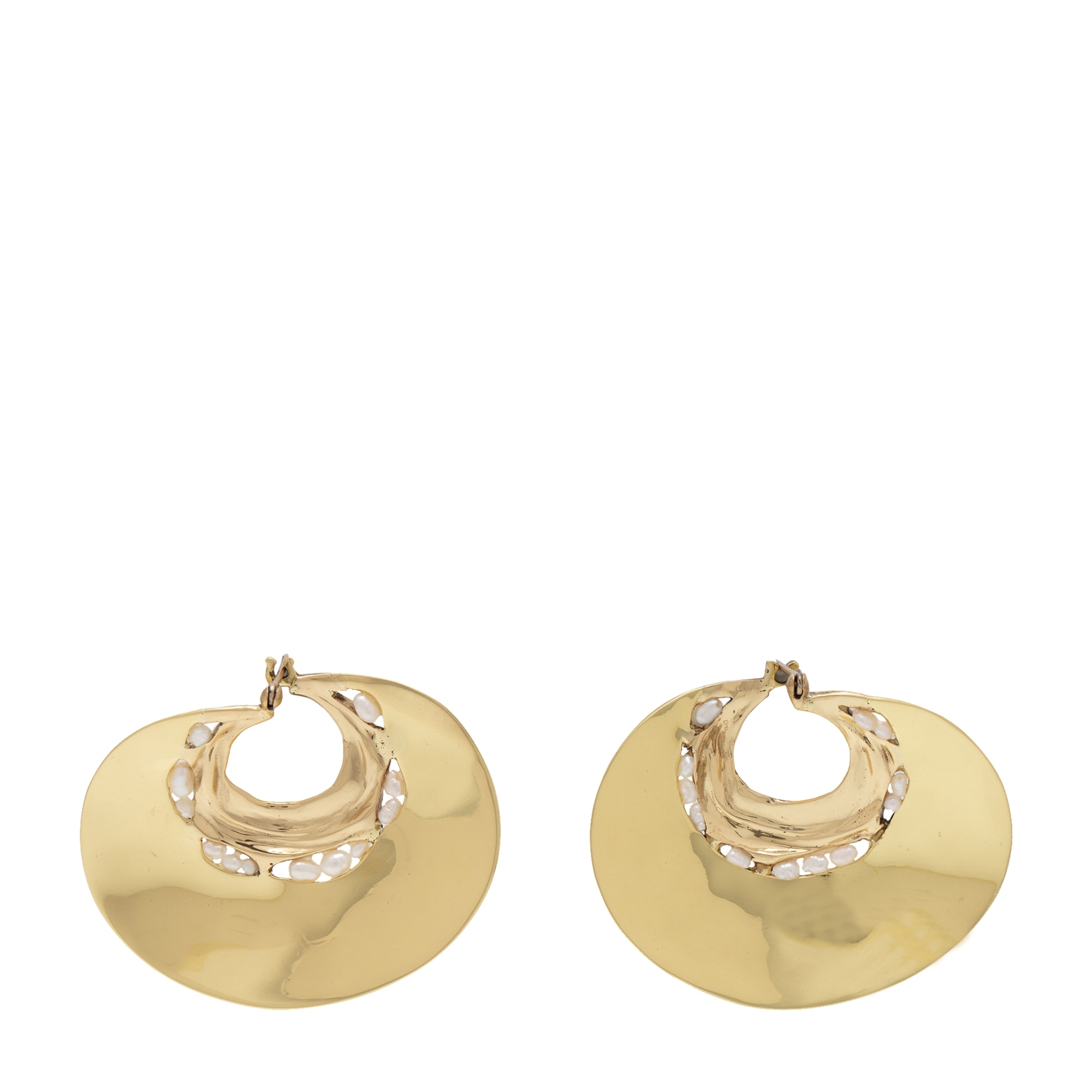 

Organic Ripple gold-plated earrings