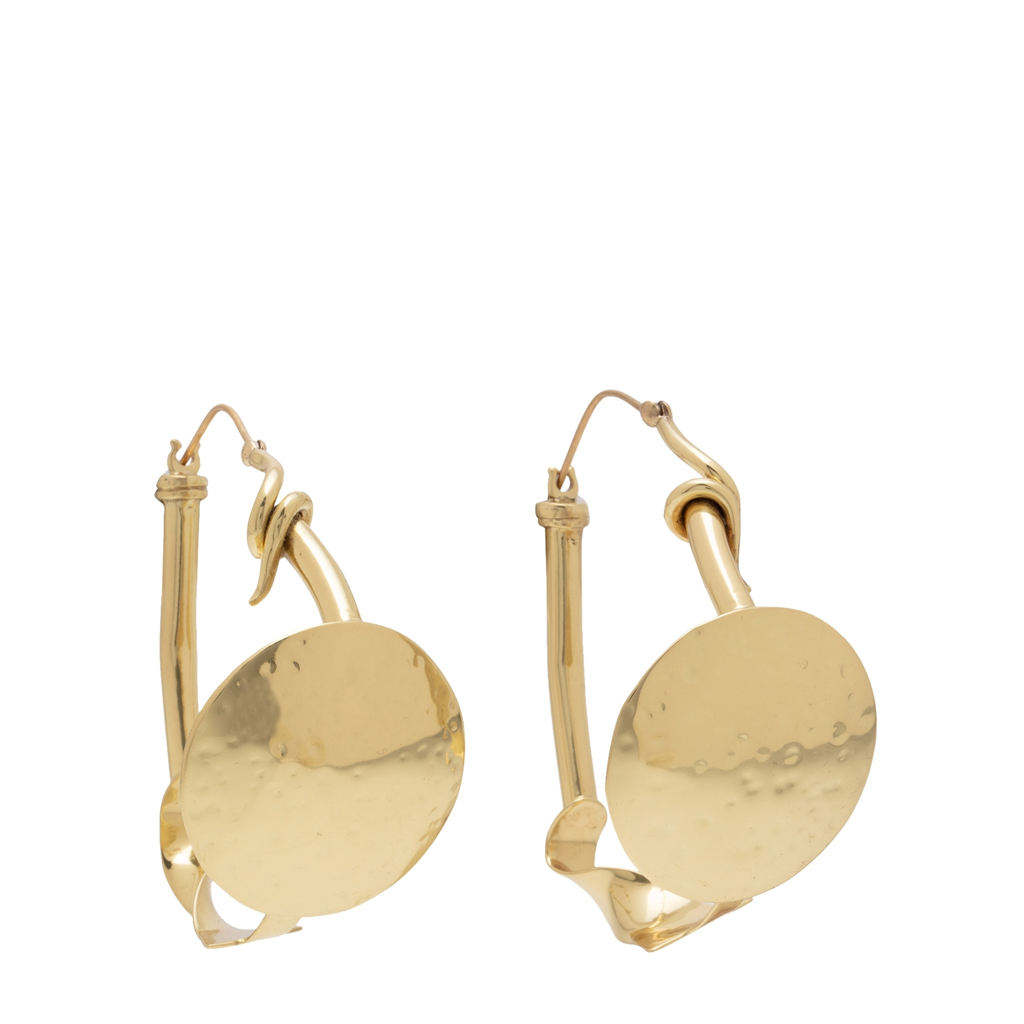 

Glacier Double Twist hoop earrings, Gold
