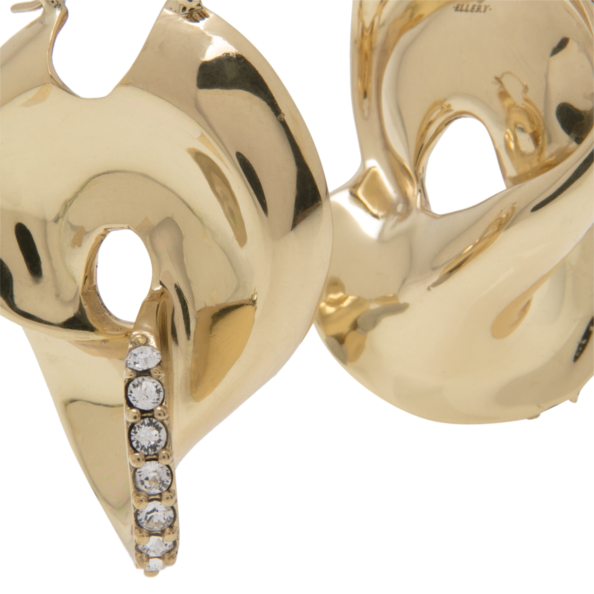 

Locke Pave earrings, Gold