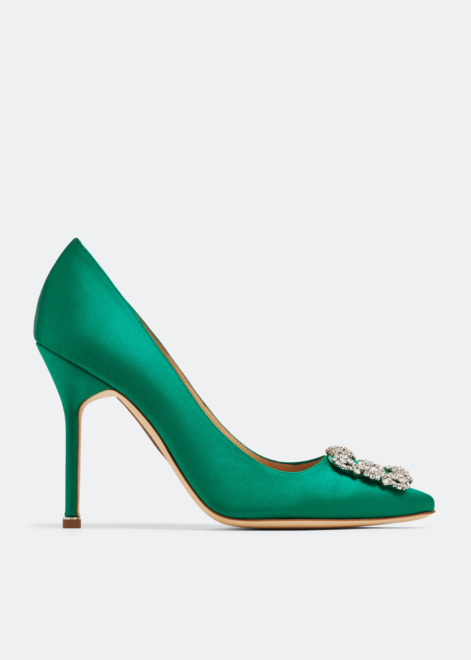 

Hangisi satin pumps, Green