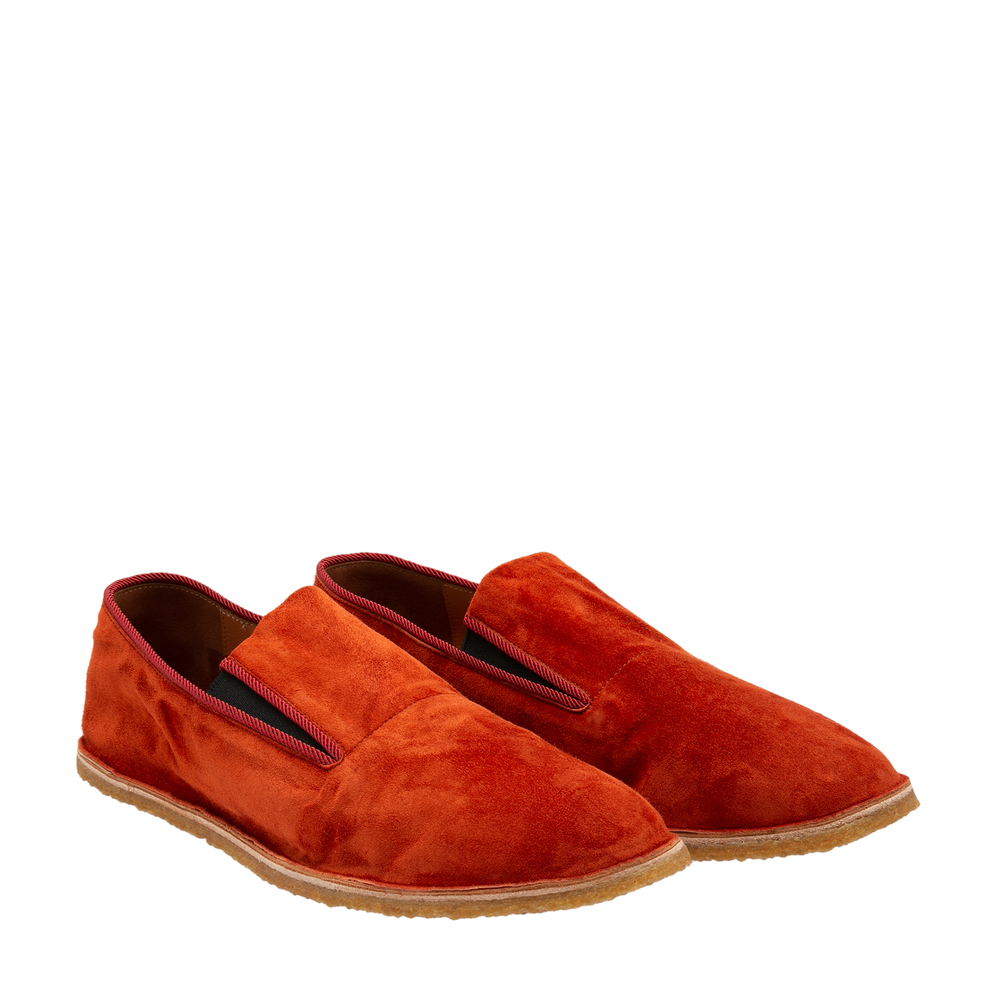 

Suede loafers, Orange