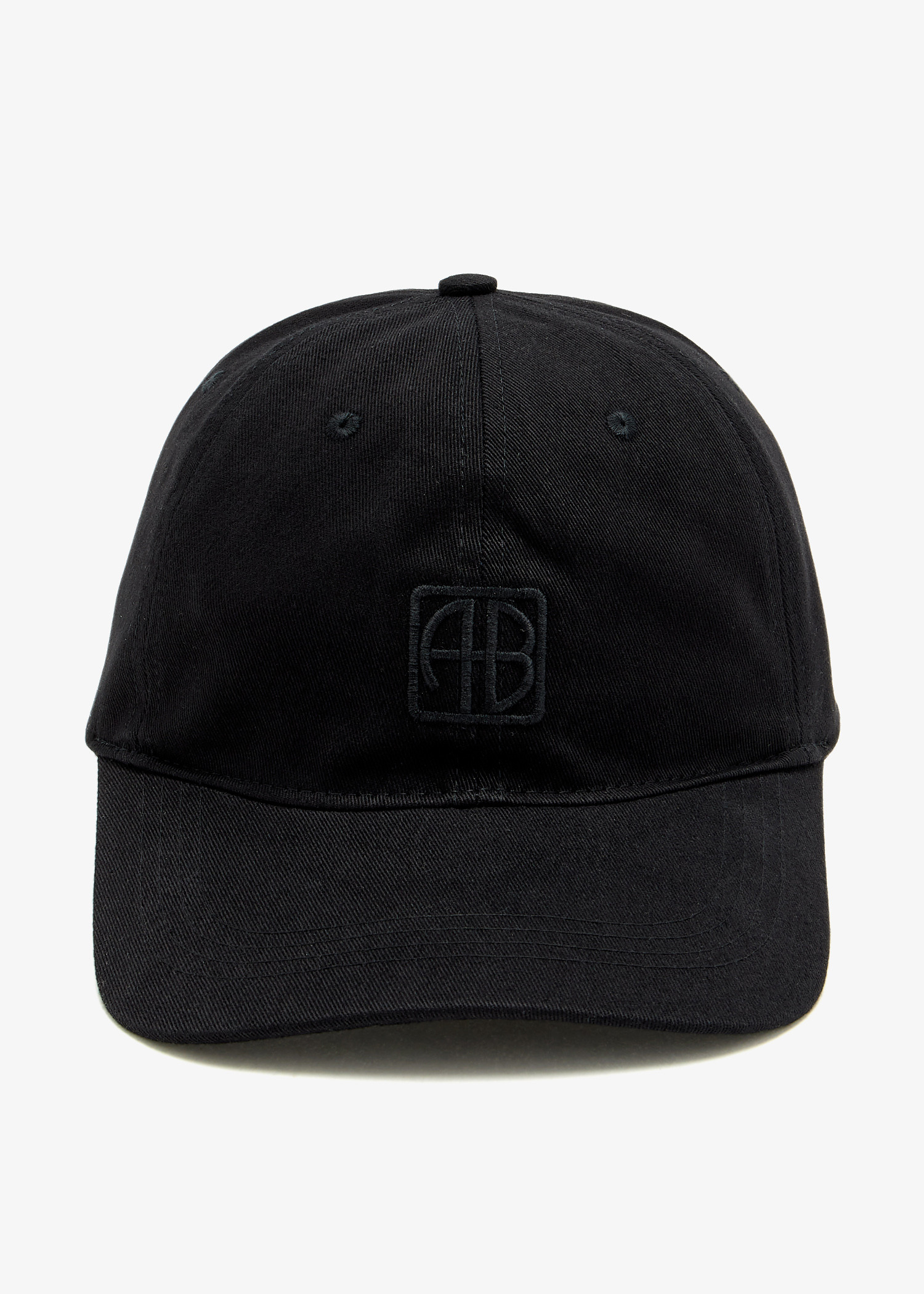 ANINE BING Jeremy Baseball Cap Framed Monogram - Black