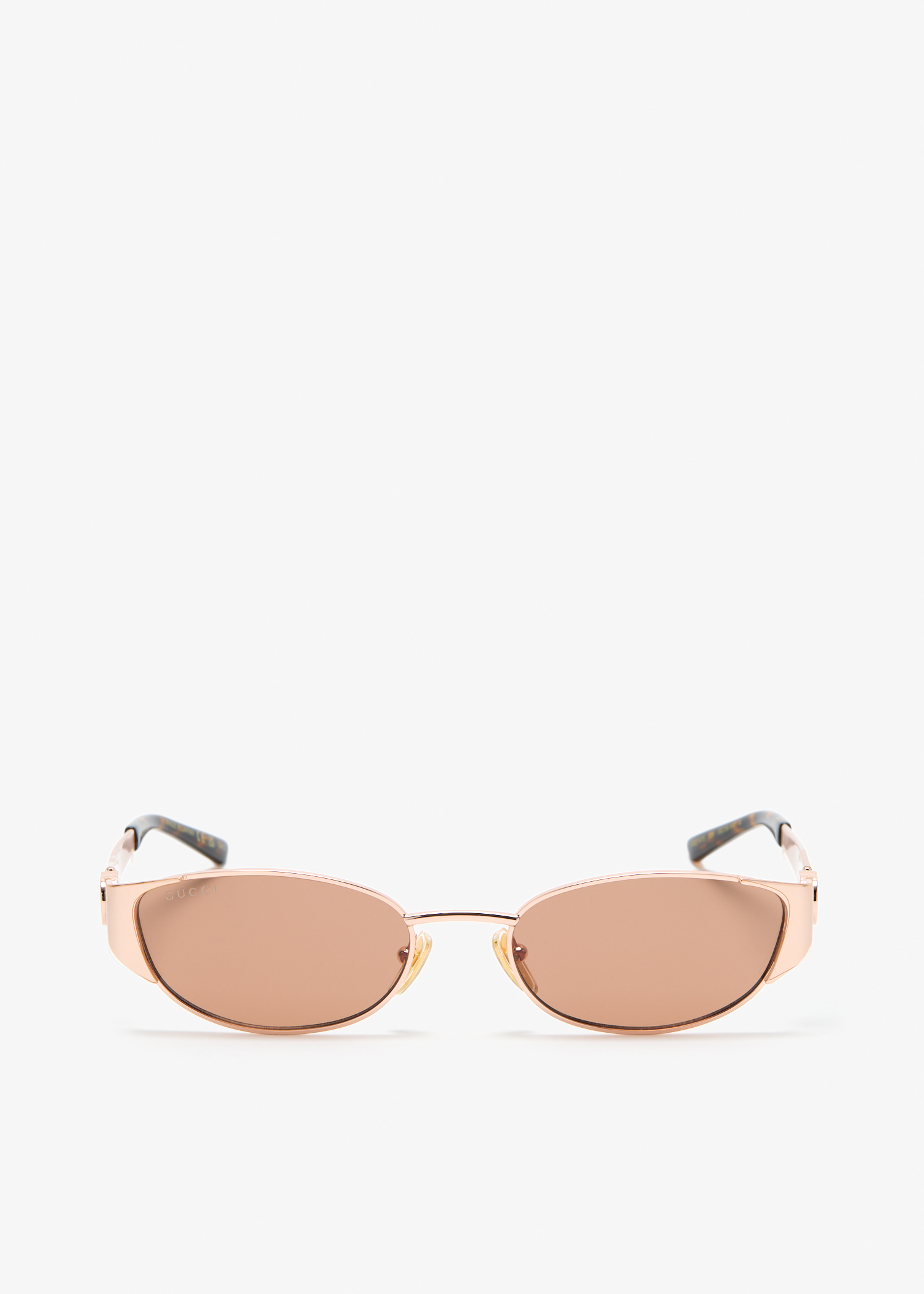 

Oval frame sunglasses, Rose gold
