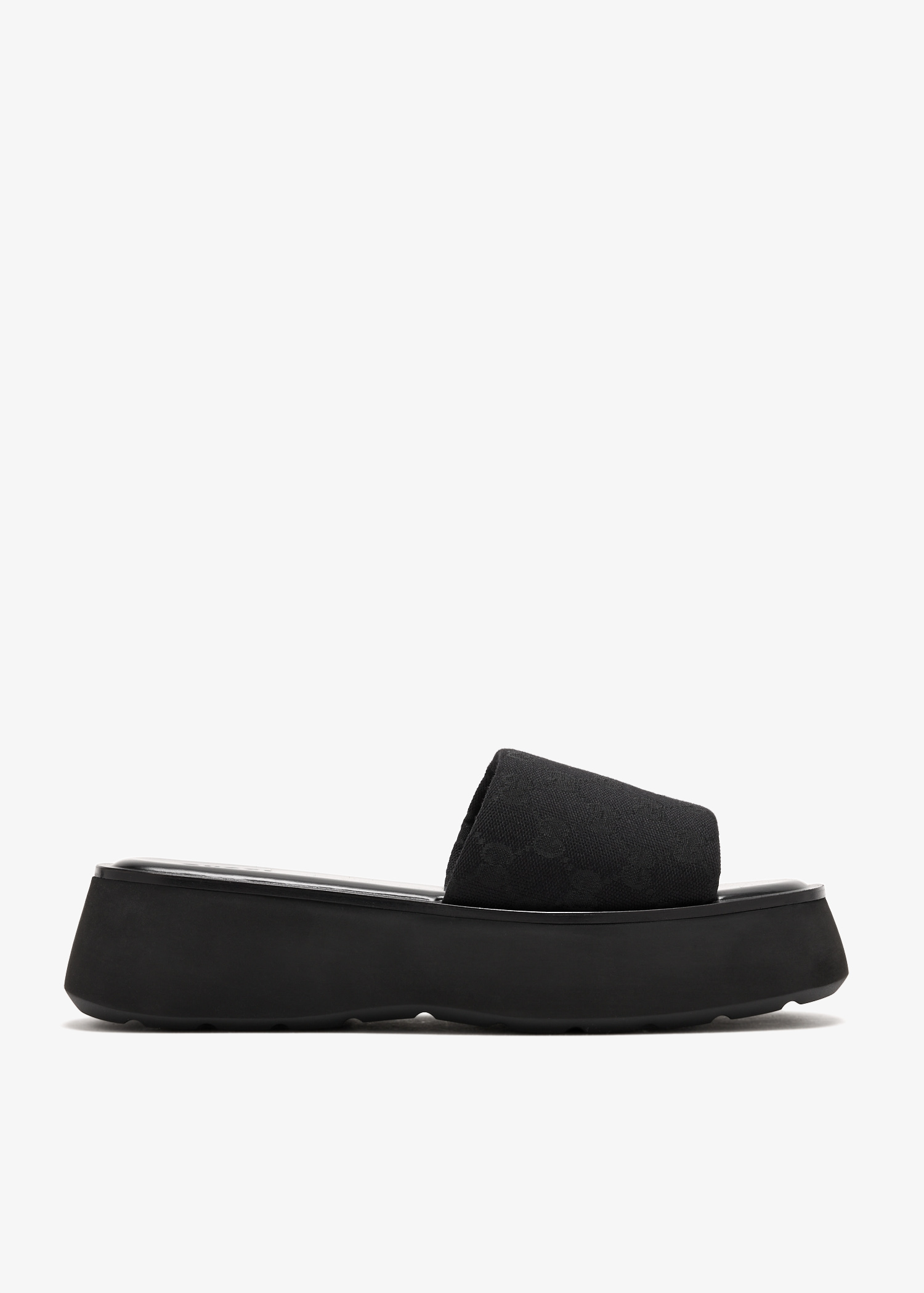 

GG platform sandals, Black