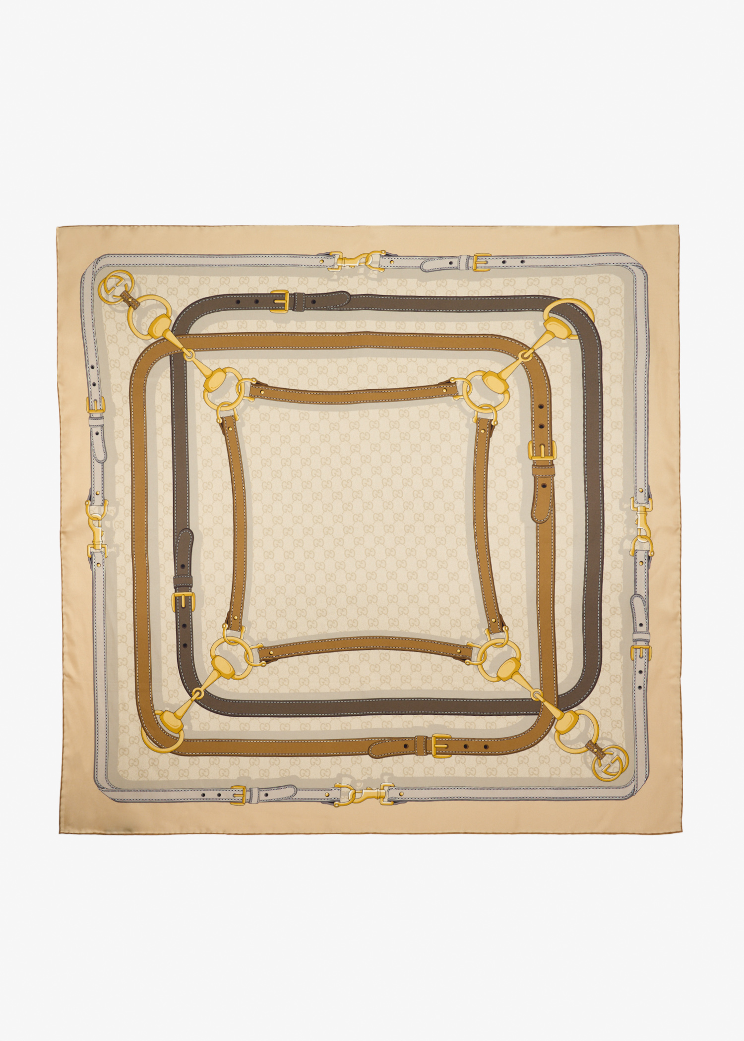 

Printed GG silk twill jacquard carré