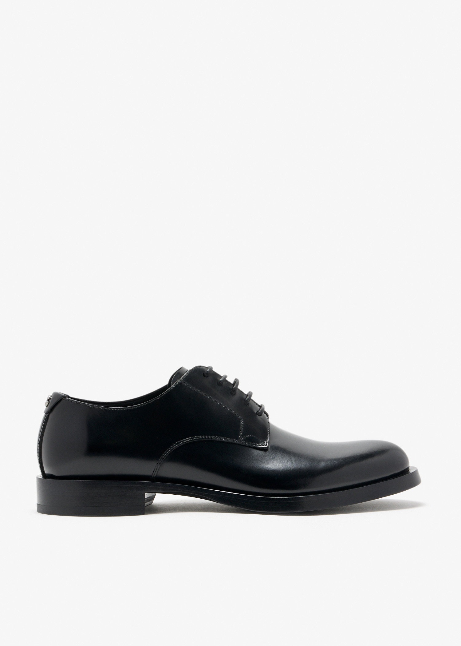 

Brushed calfskin derby shoes, Black