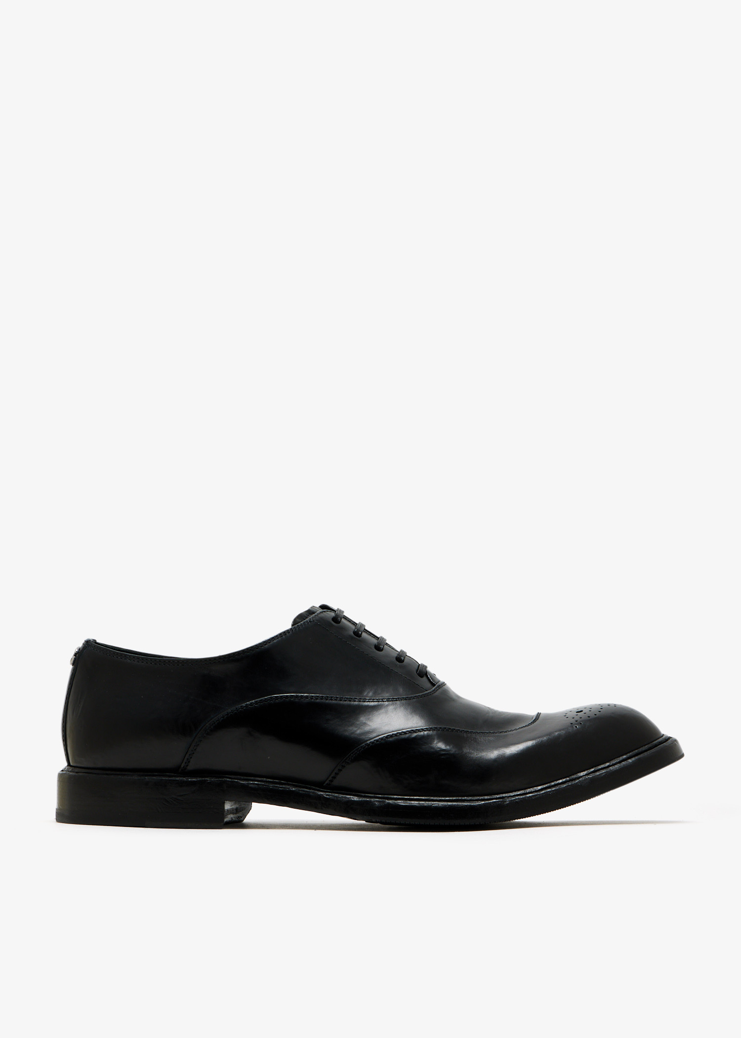 

Washed calfskin Oxford shoes, Black