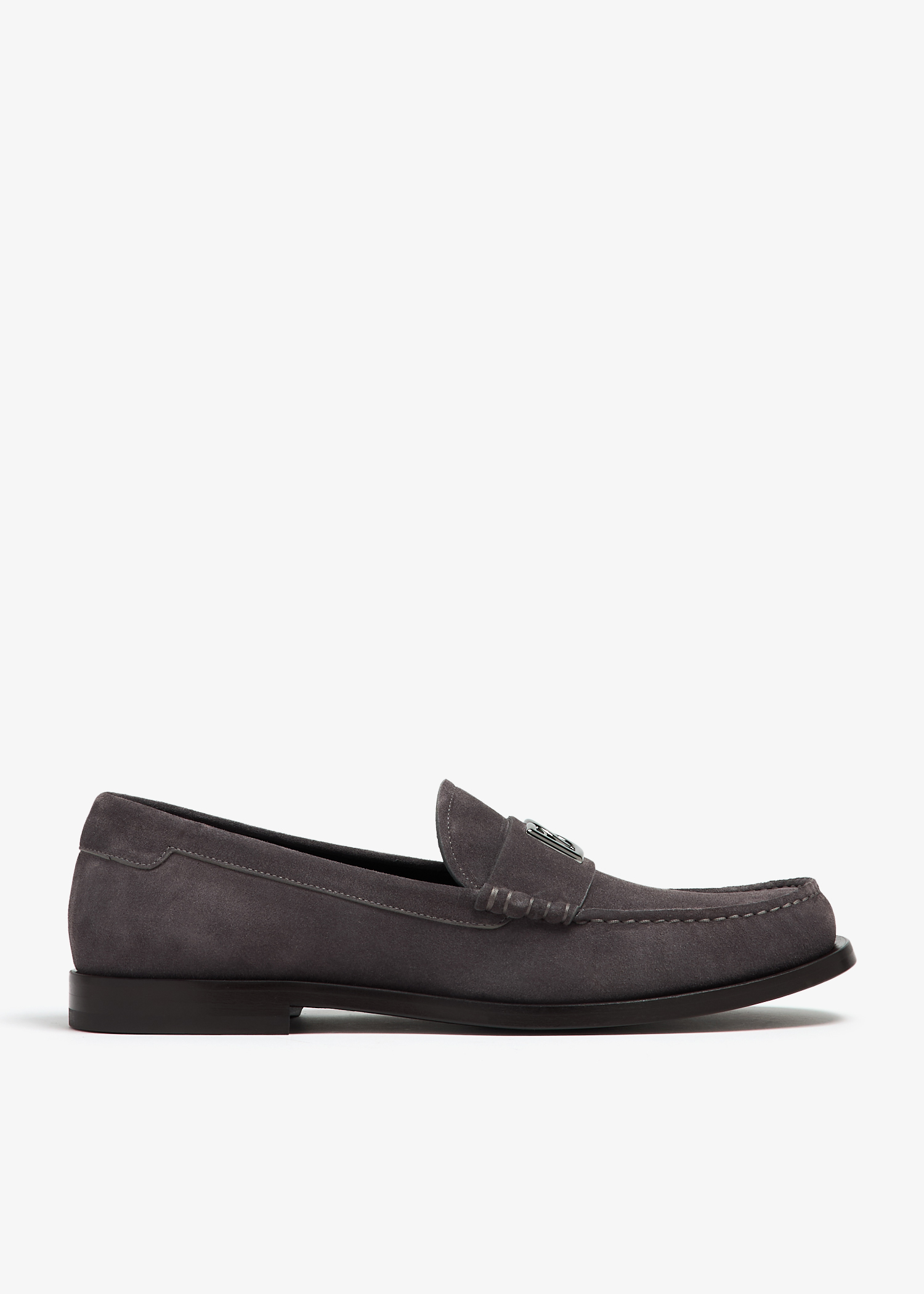 

Suede loafers, Grey