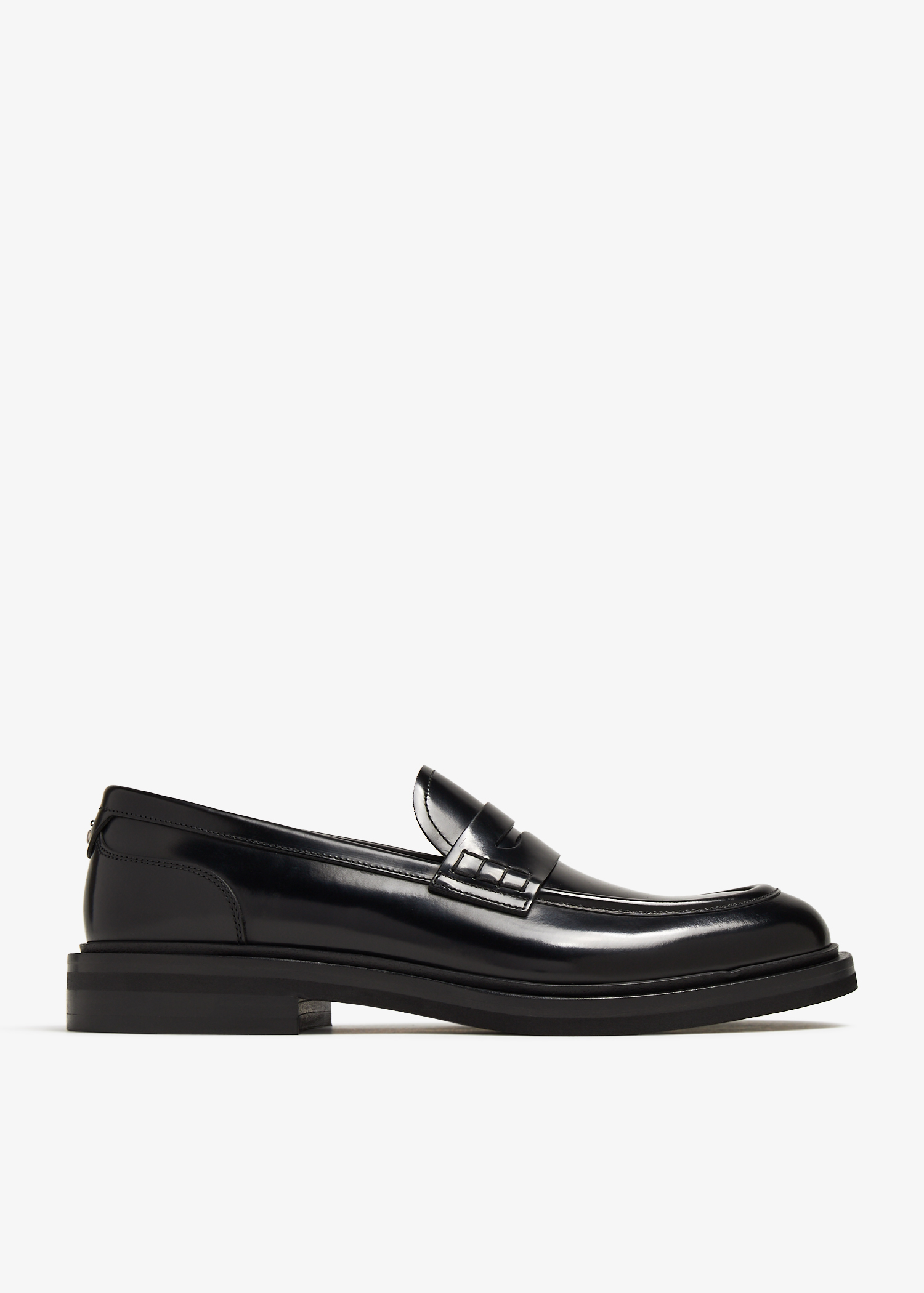 

Brushed leather loafers, Black
