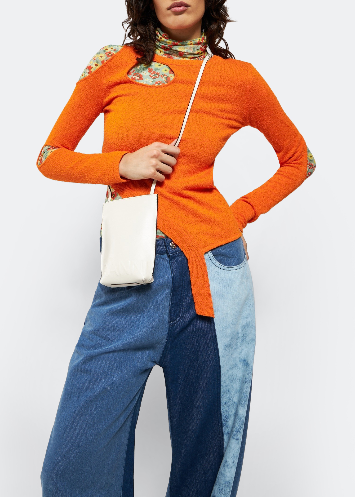 

Small Banner crossbody bag, White