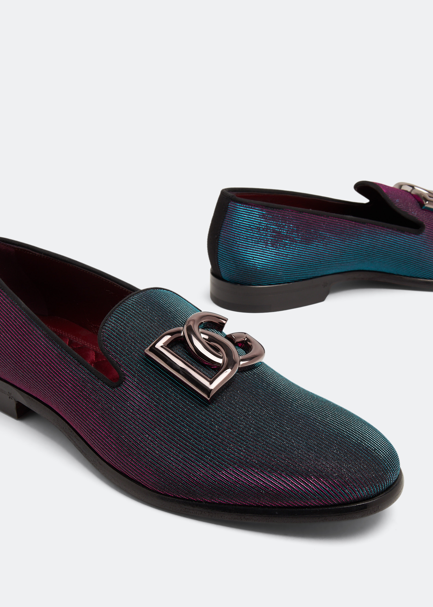 

DG logo glittery slippers, Multicolored