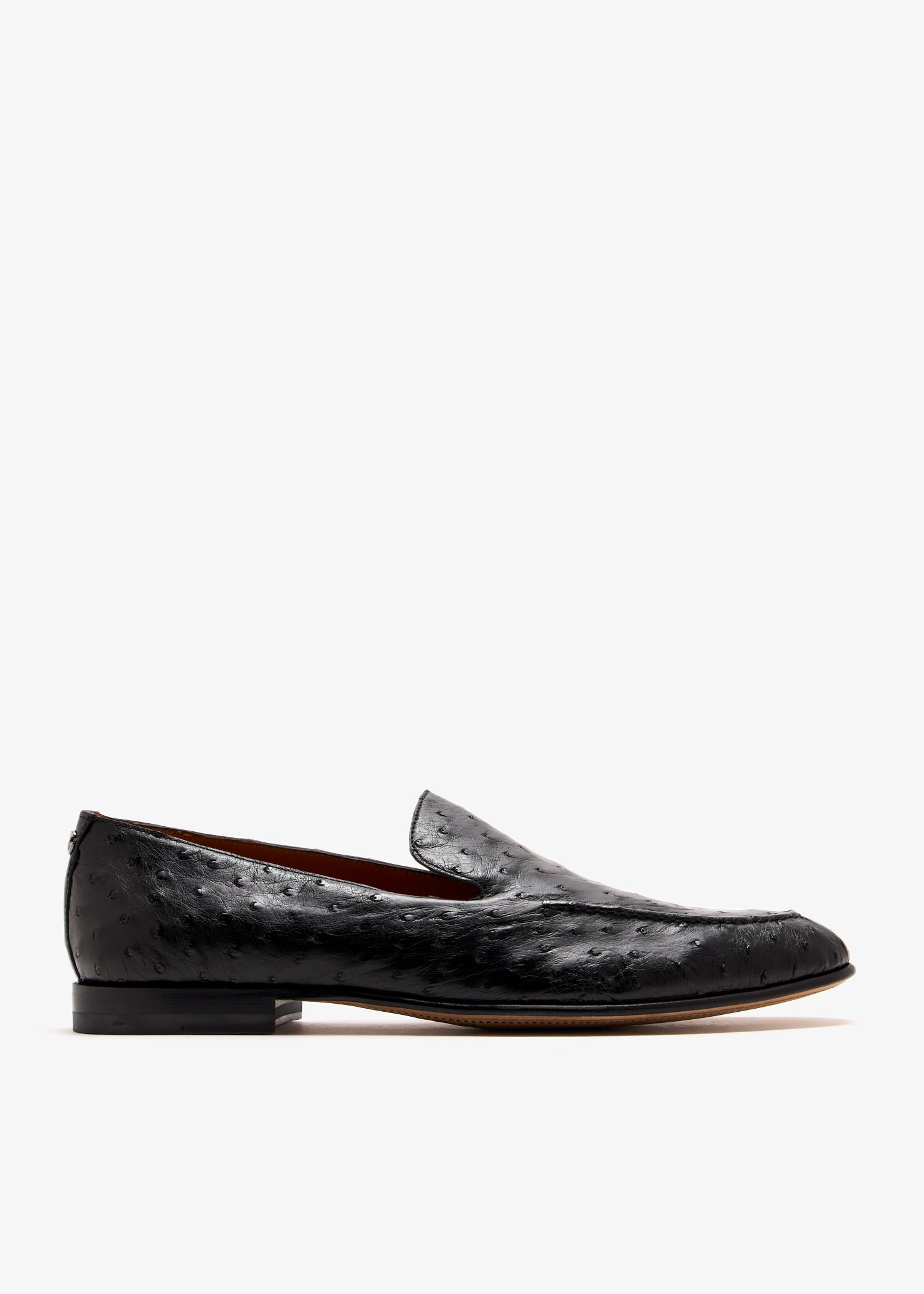 

Ostrich-leather slippers, Black
