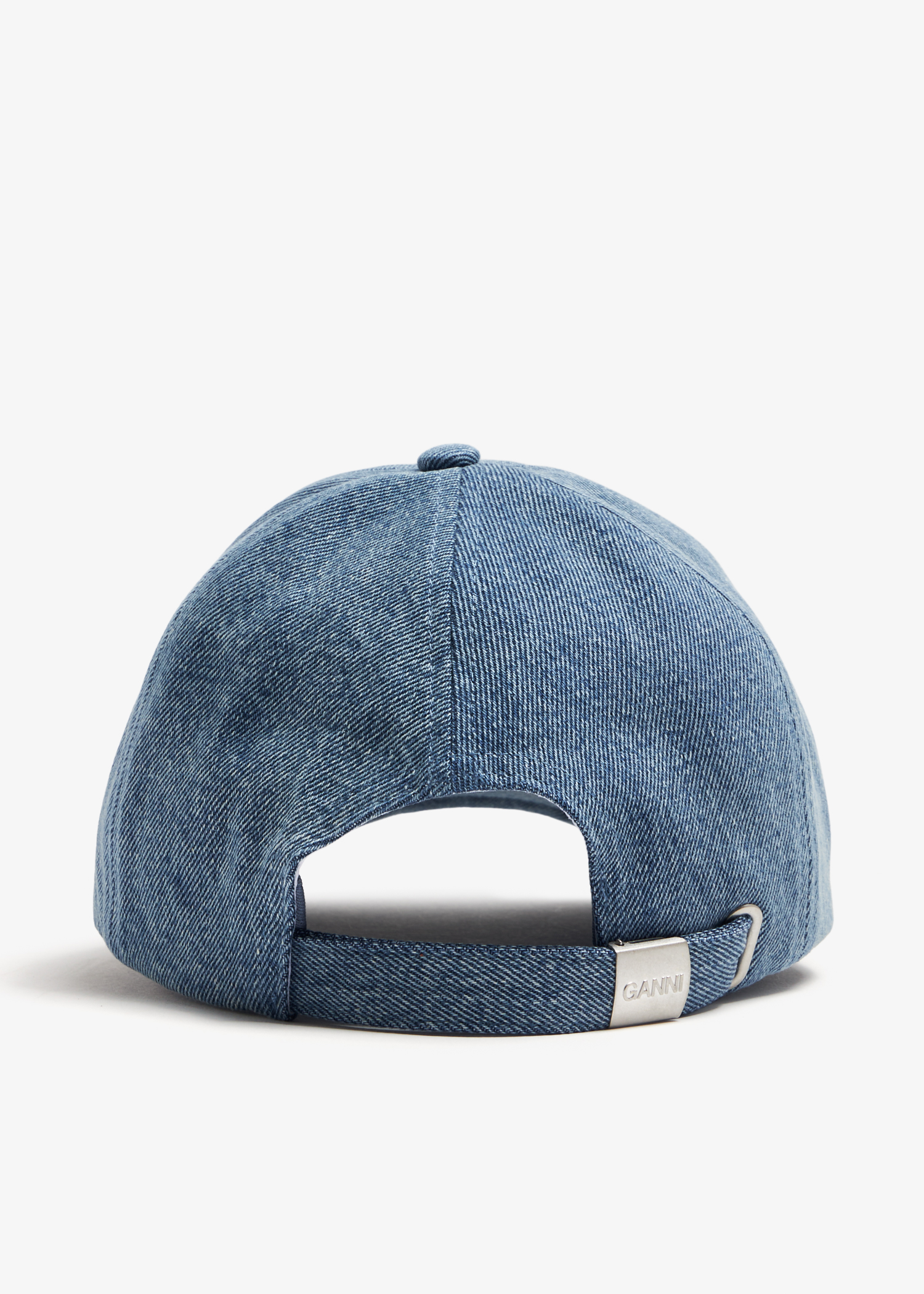 Ganni Logo denim cap for Women Blue in UAE Level Shoes