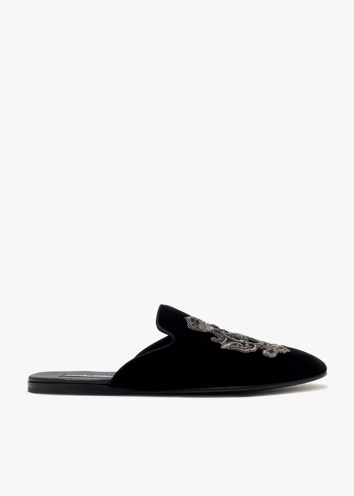 

Velvet slippers, Navy