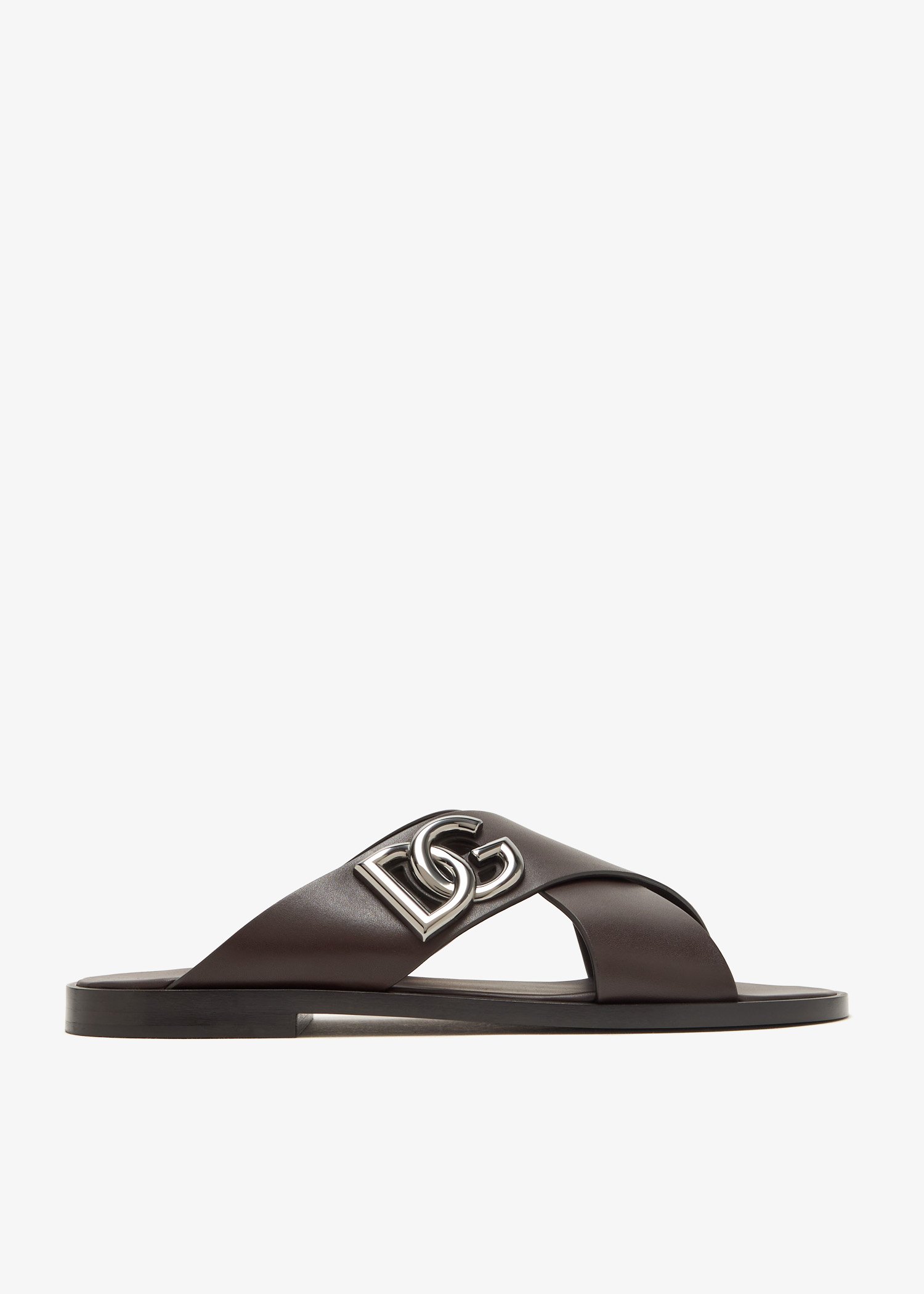 

DG logo sandals, Brown