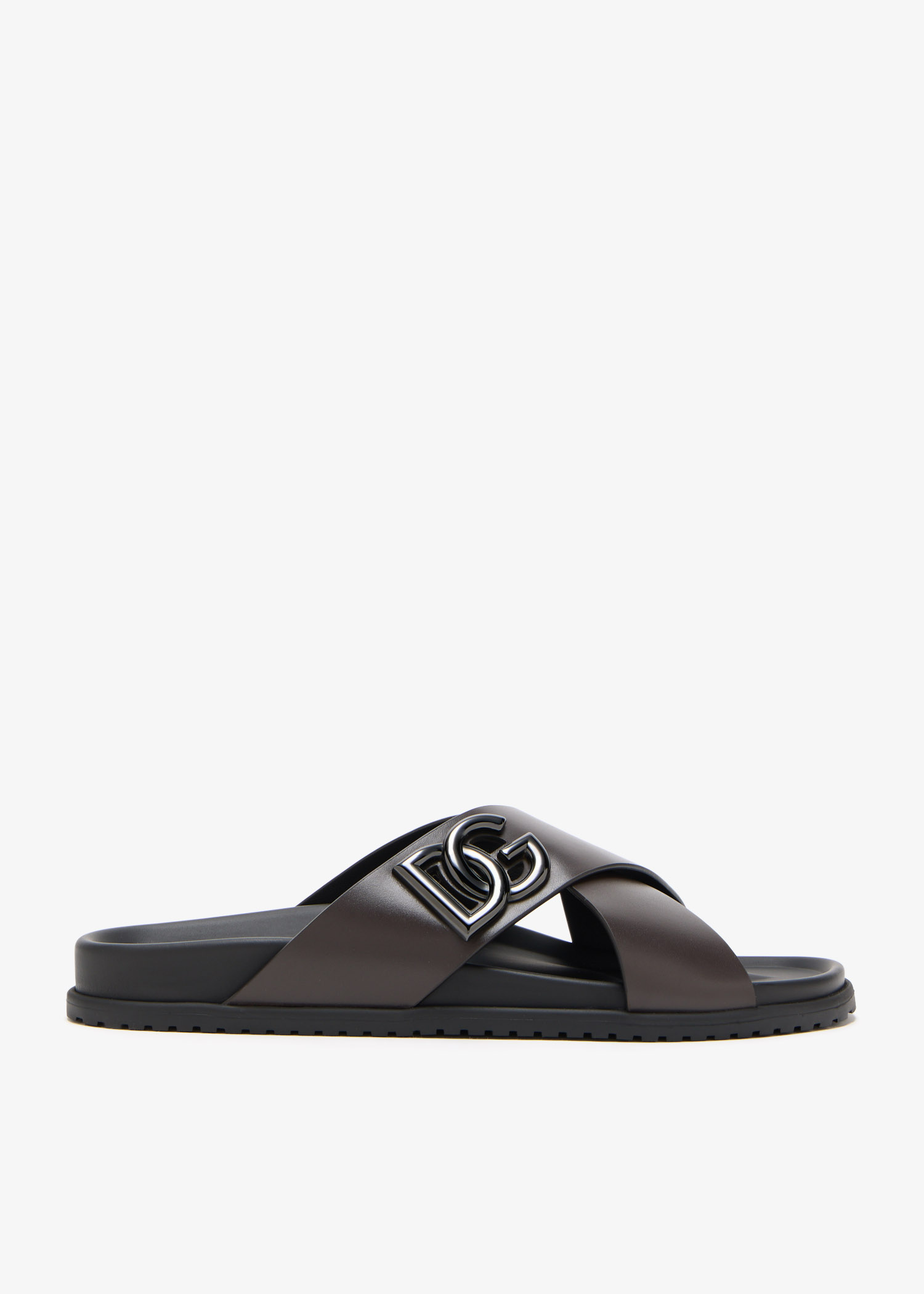 

DG logo sandals, Brown