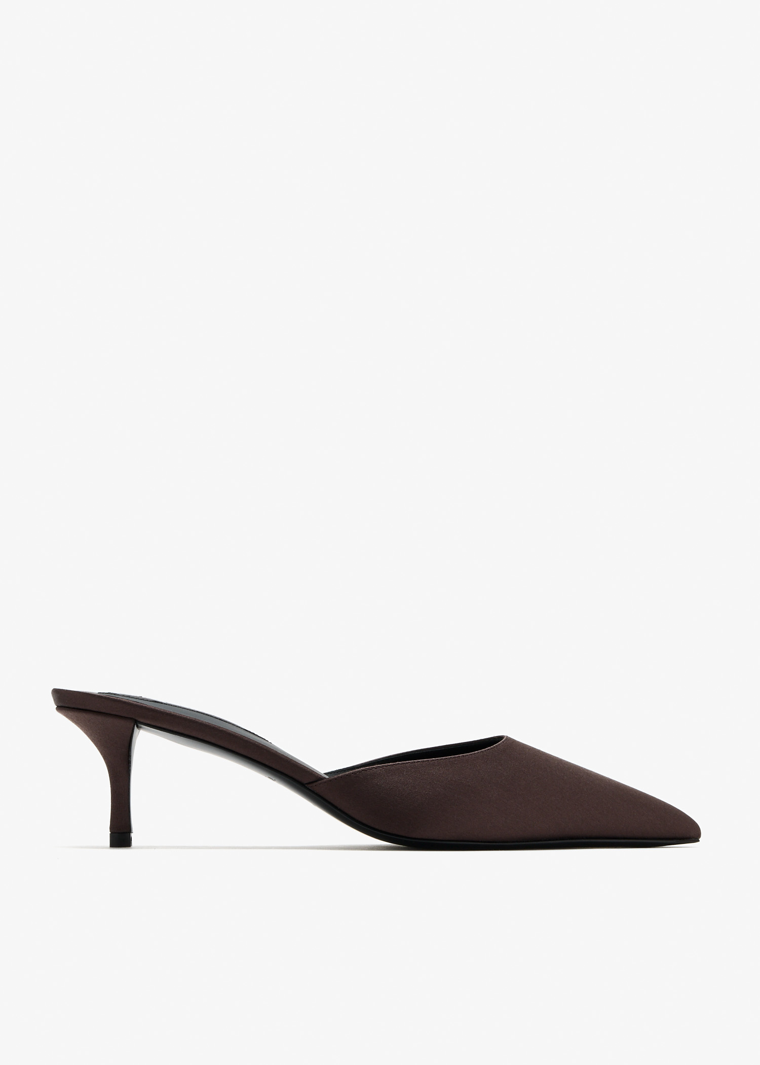 

Le Cœur satin mules, Burgundy