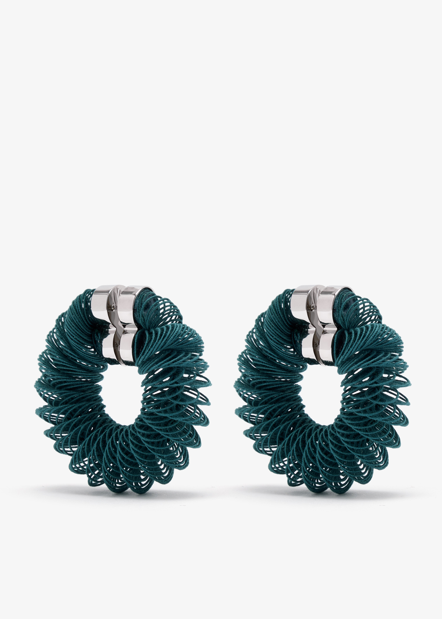 

Spiral hoop earrings, Blue