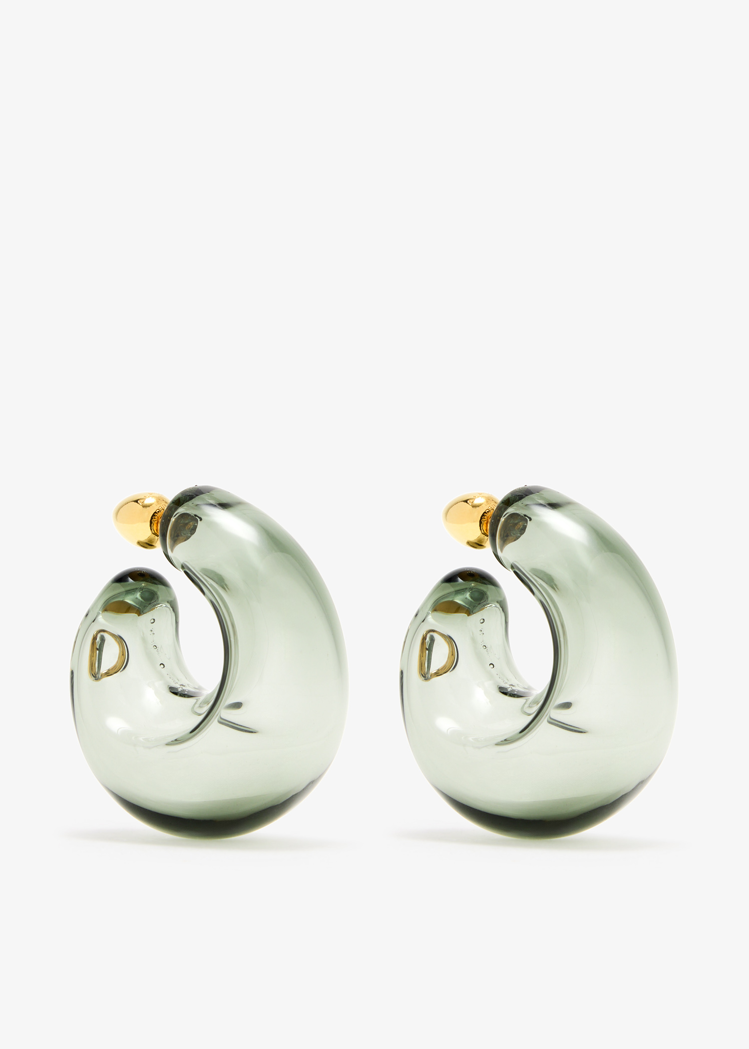 

Bubble hoop earrings, Green