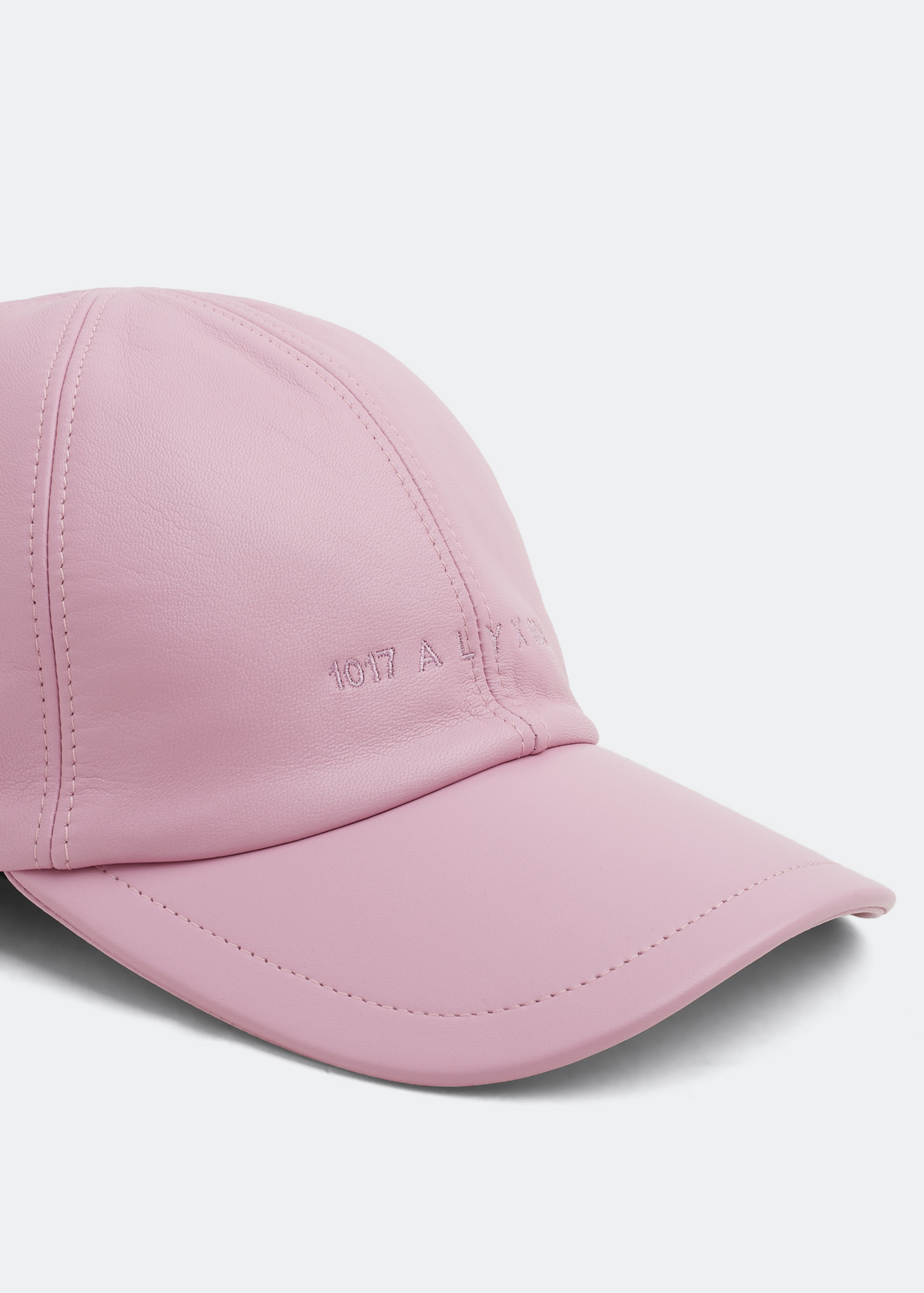 

Leather logo cap, Pink