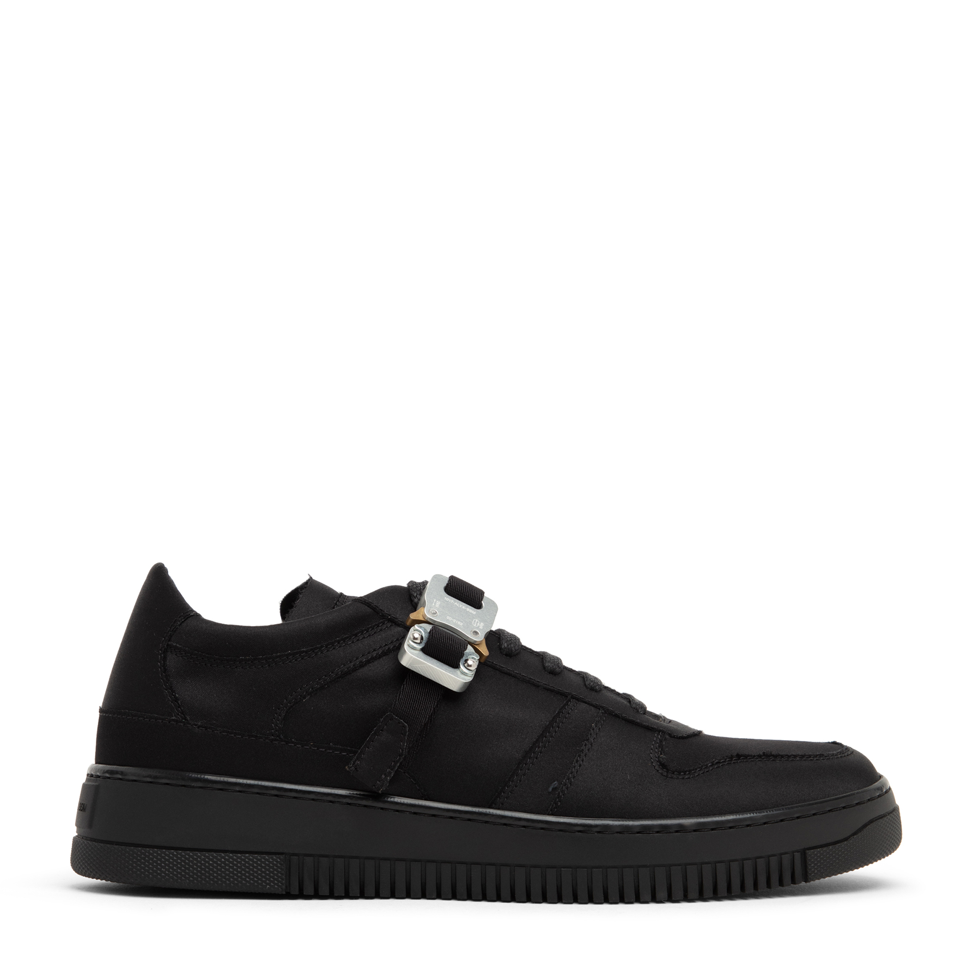 

Satin buckle low sneakers, Black