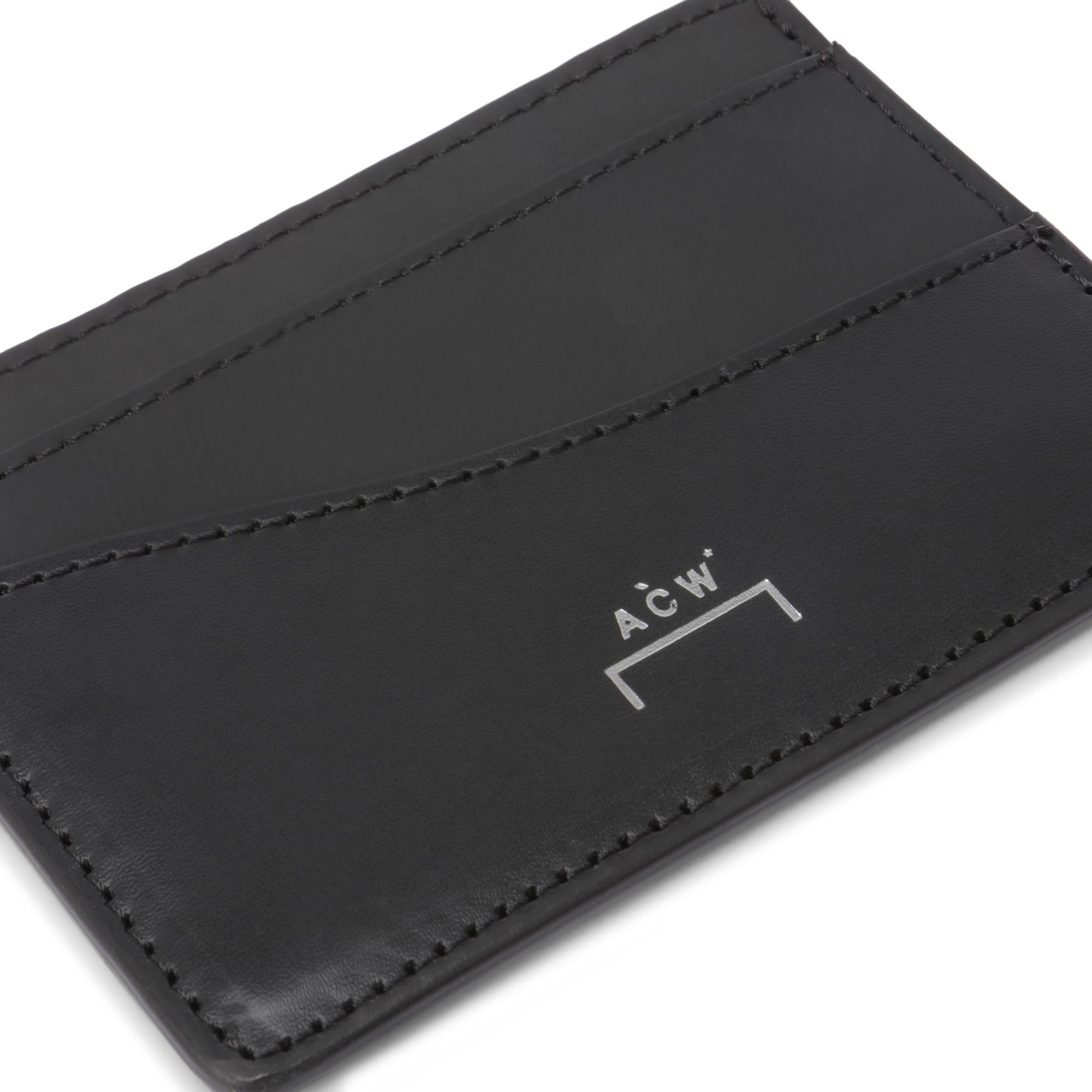 

Logo-debossed cardholder, Black