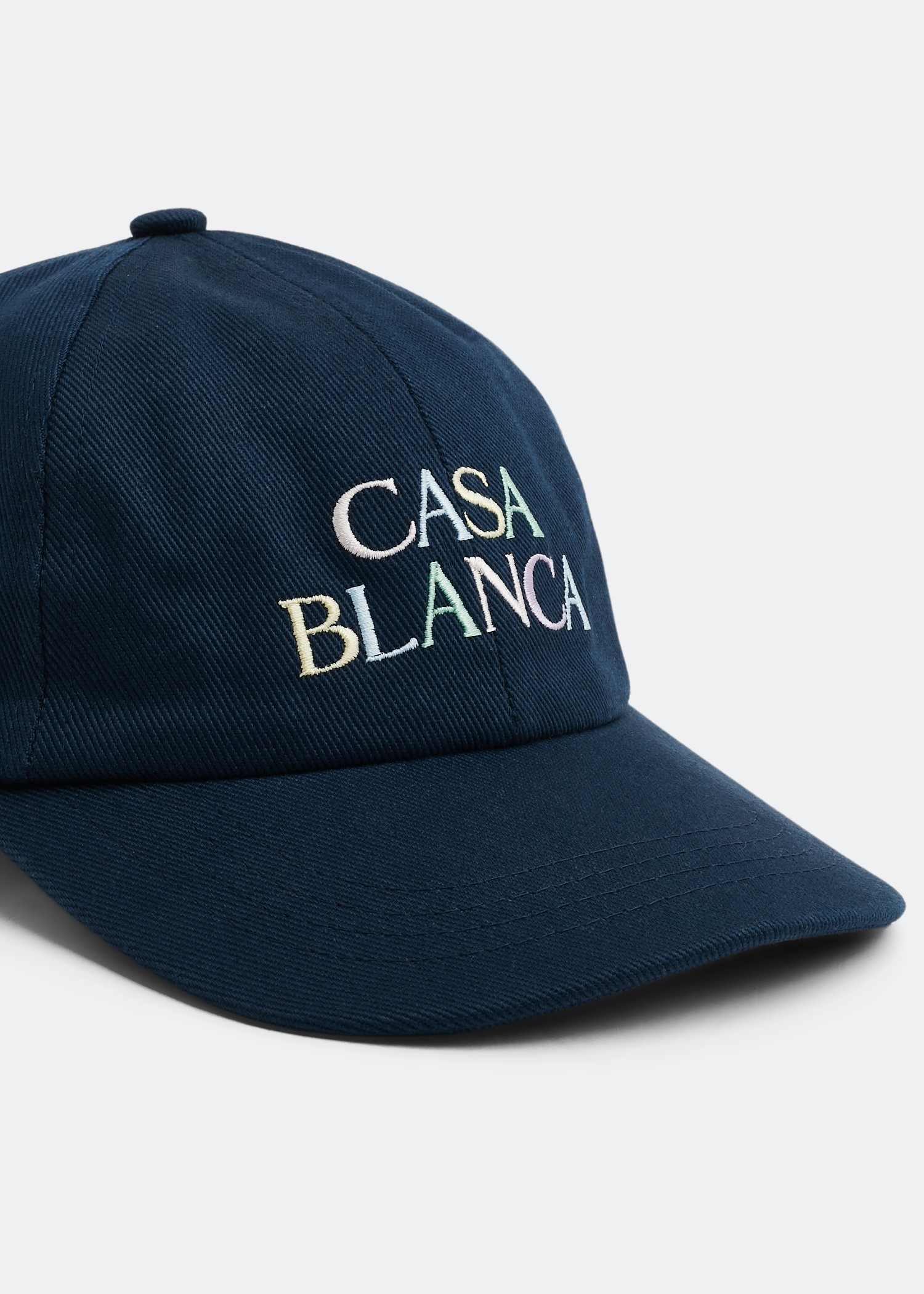 

Stacked logo embroidered cap, Blue