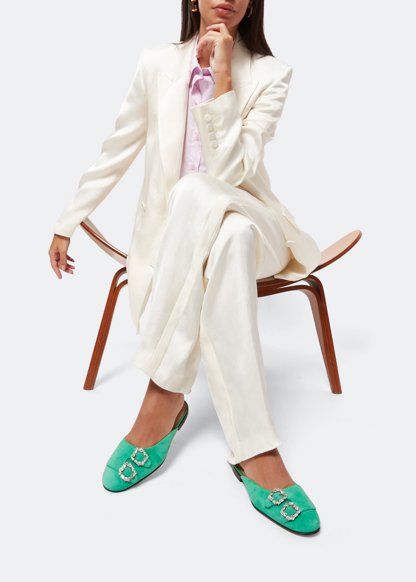 

Sunset mules, Green