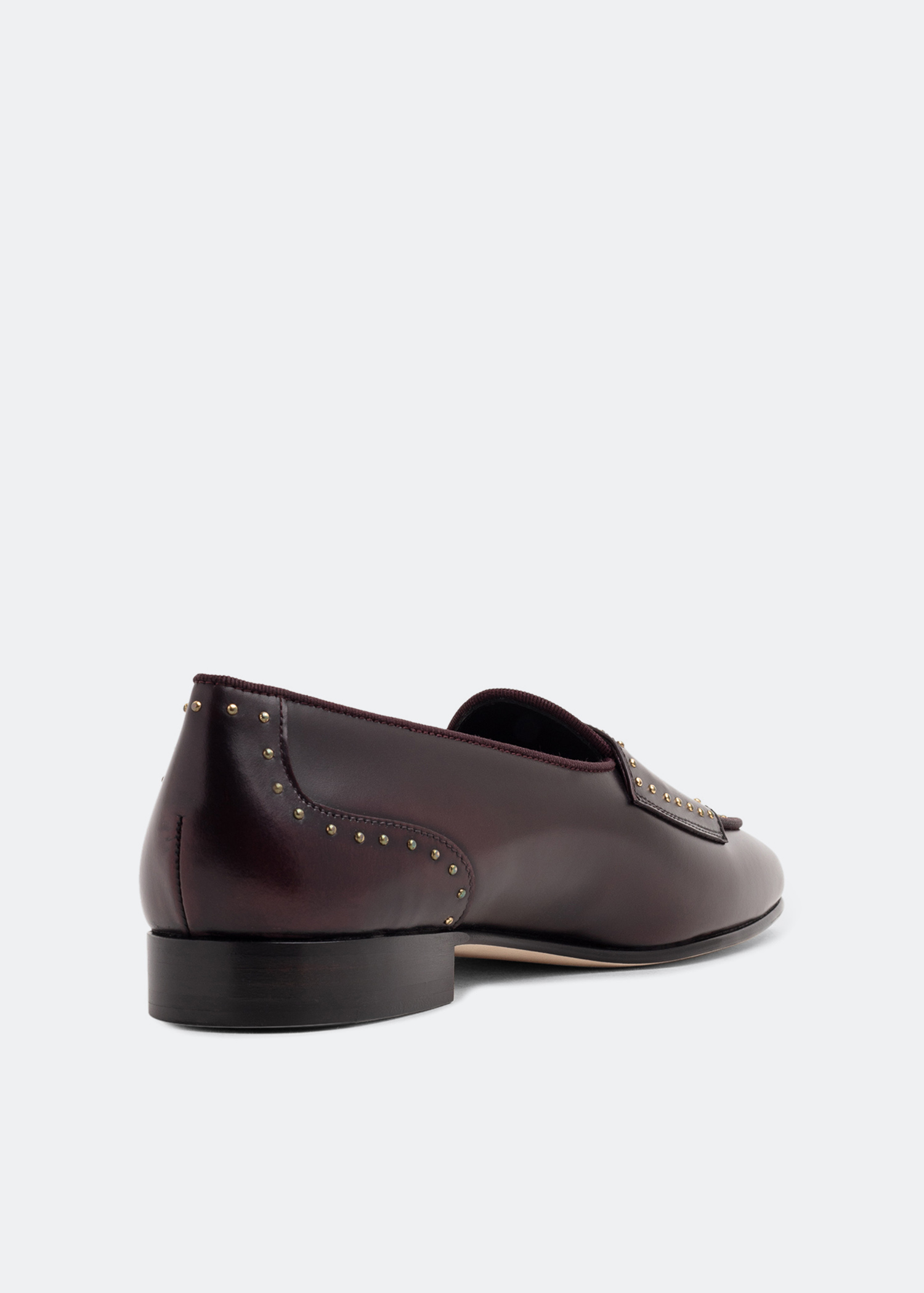 

Brera studs leather moccasins, Burgundy