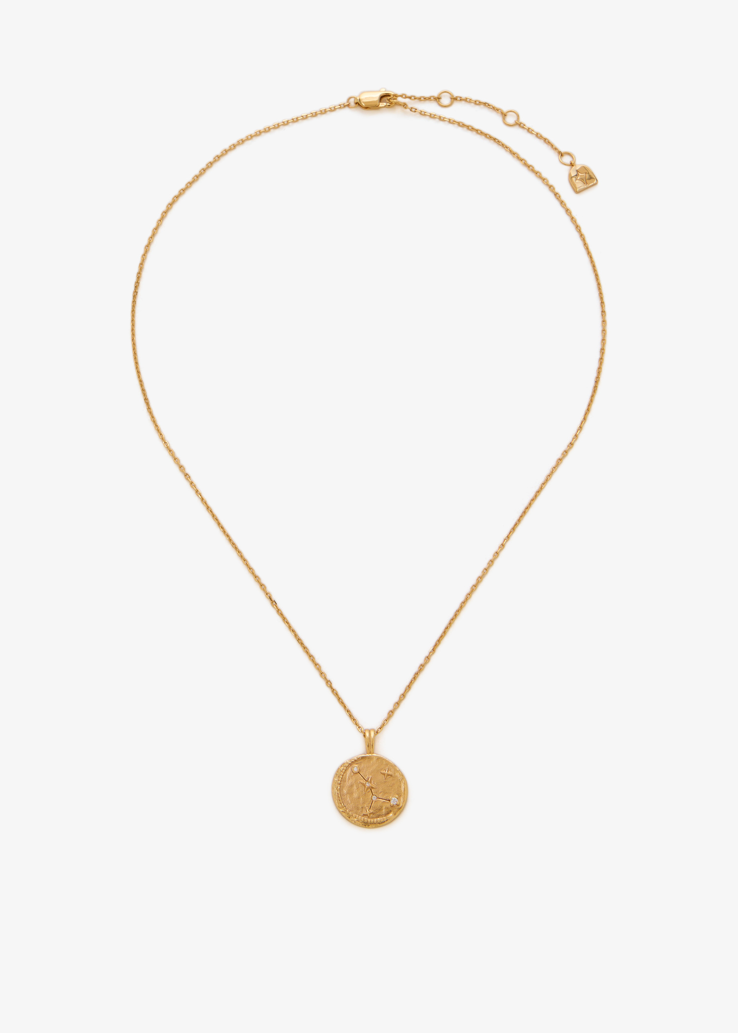 

Cancer Zodiac pendant necklace, Gold