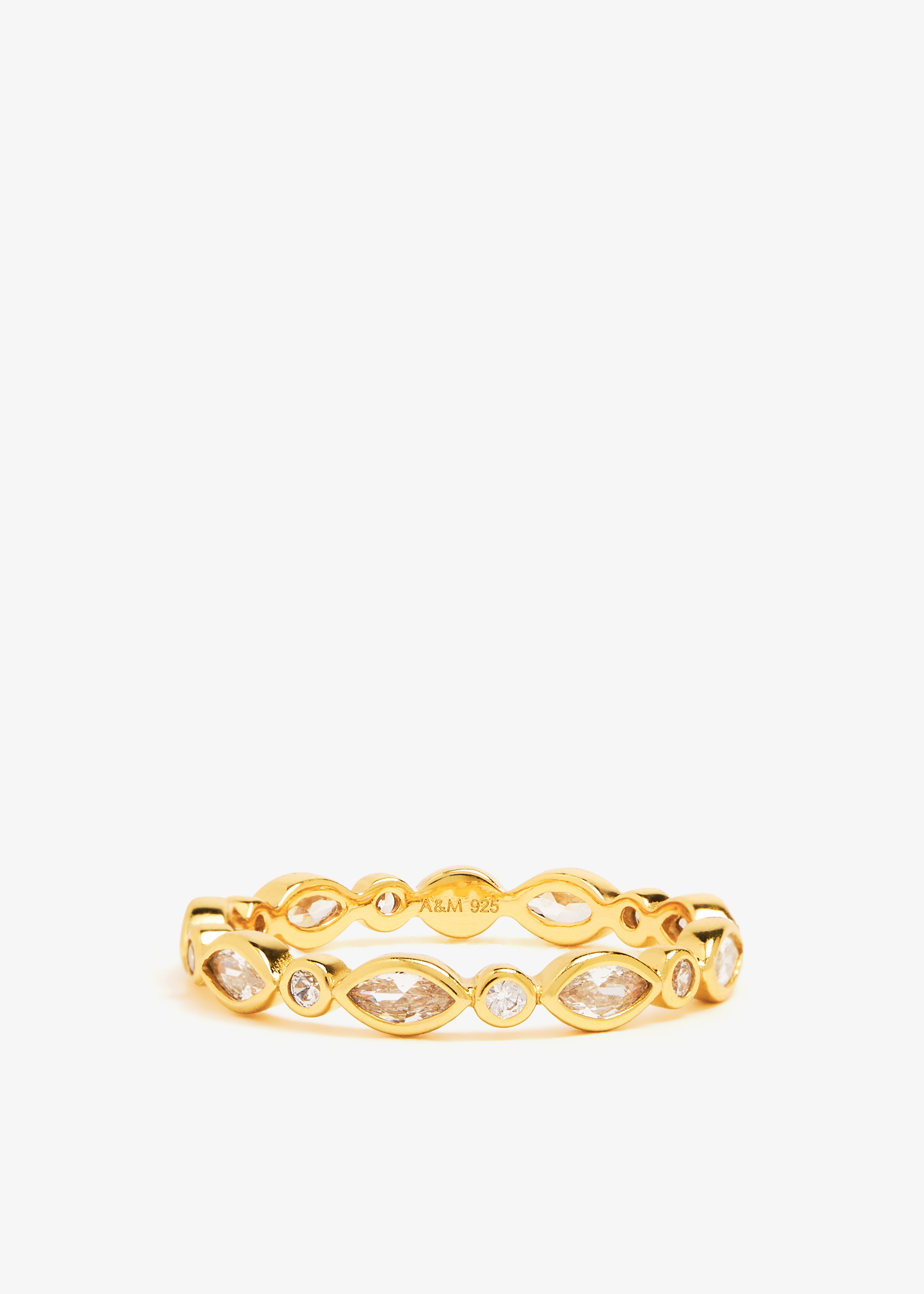 

Navette Crystal band ring, Gold
