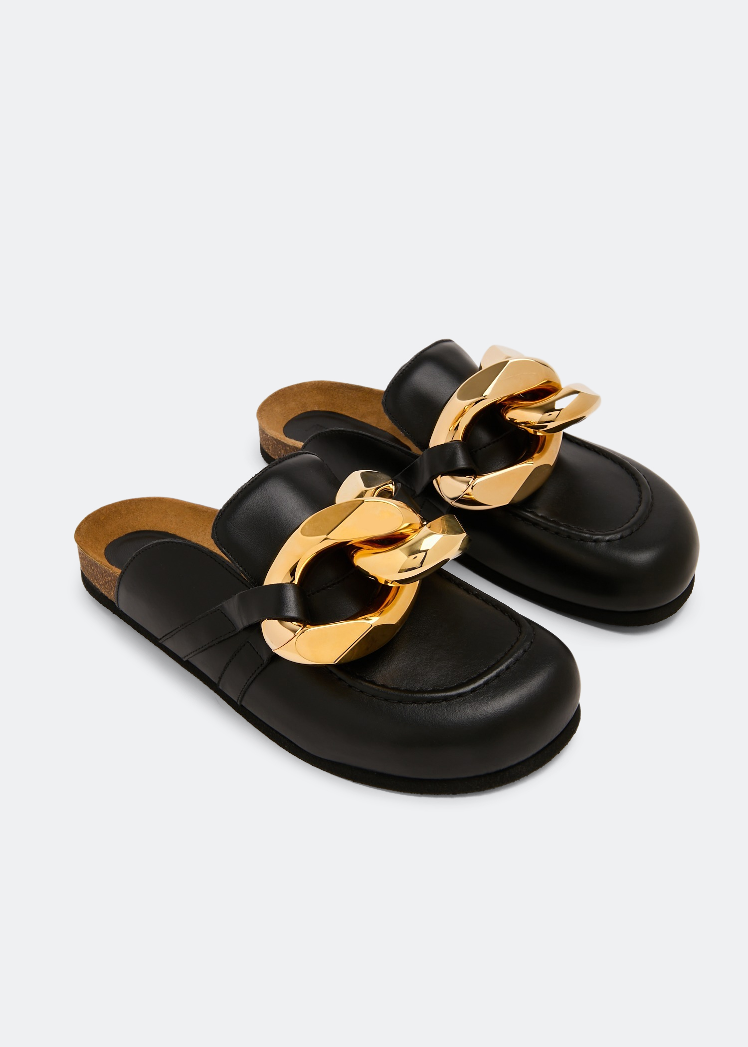 JW Anderson Leather chain loafer mules for Men - Black in UAE 