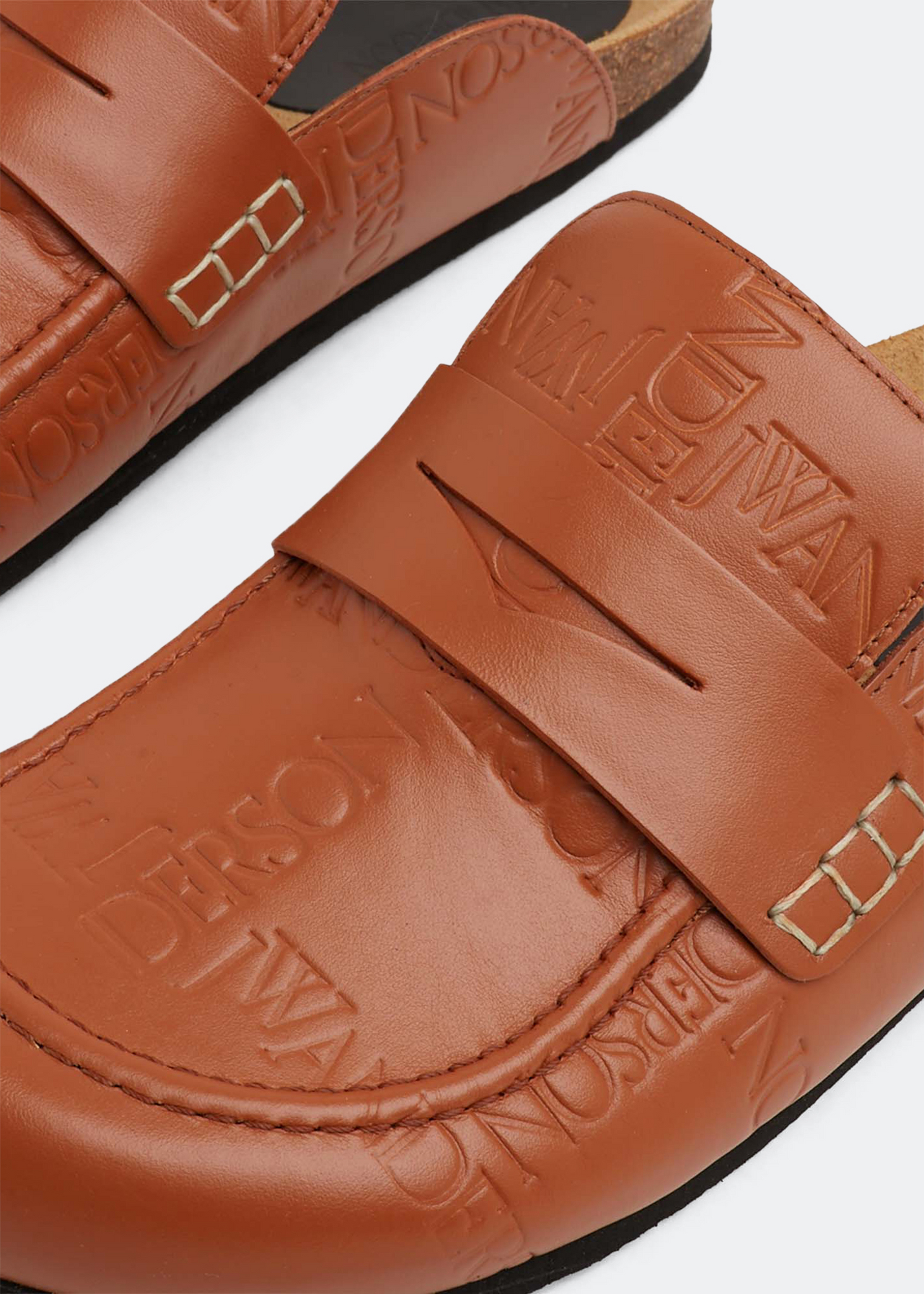

Leather slippers, Brown