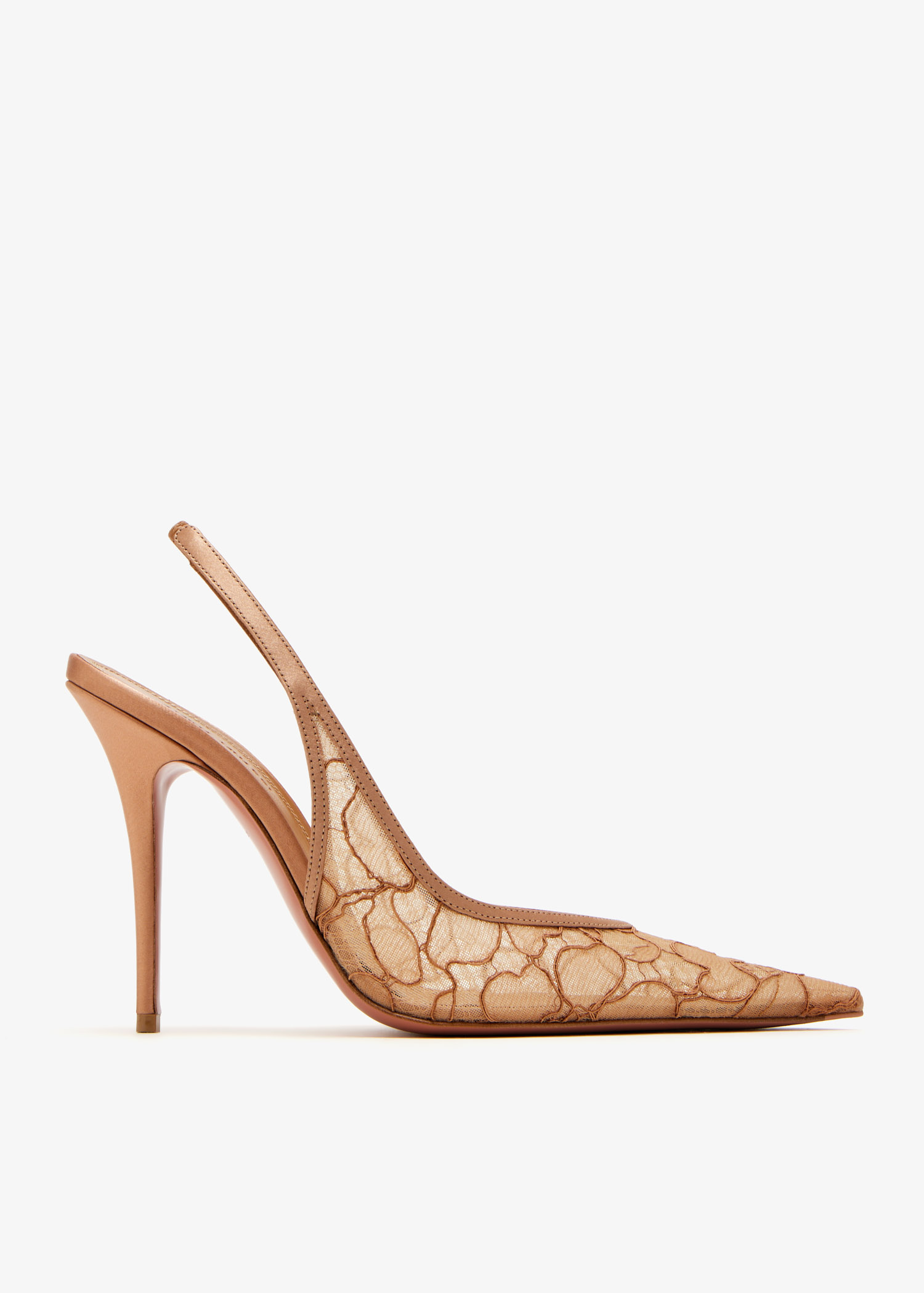 

Anok lace slingback pumps, Beige