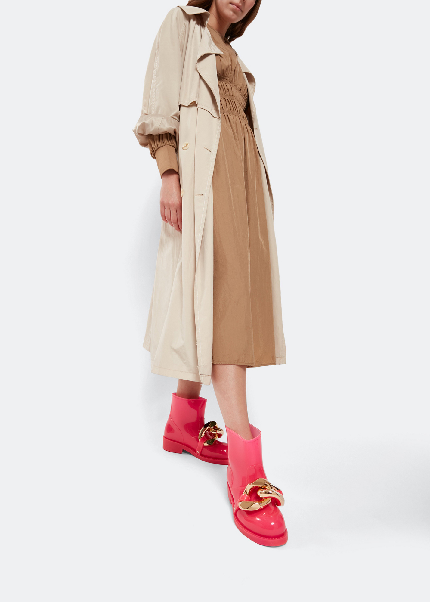 

Chain rubber boots, Pink