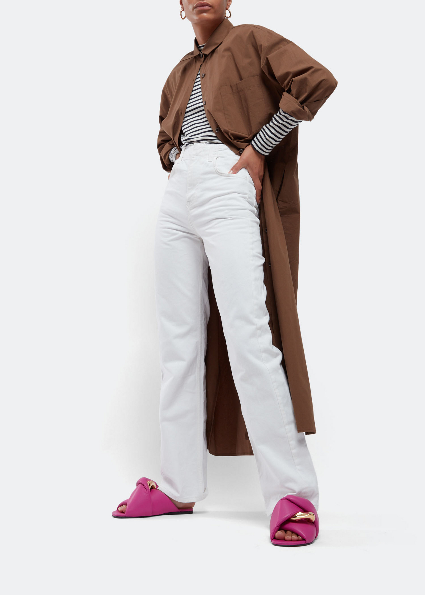 

Twist embellished slippers, Pink